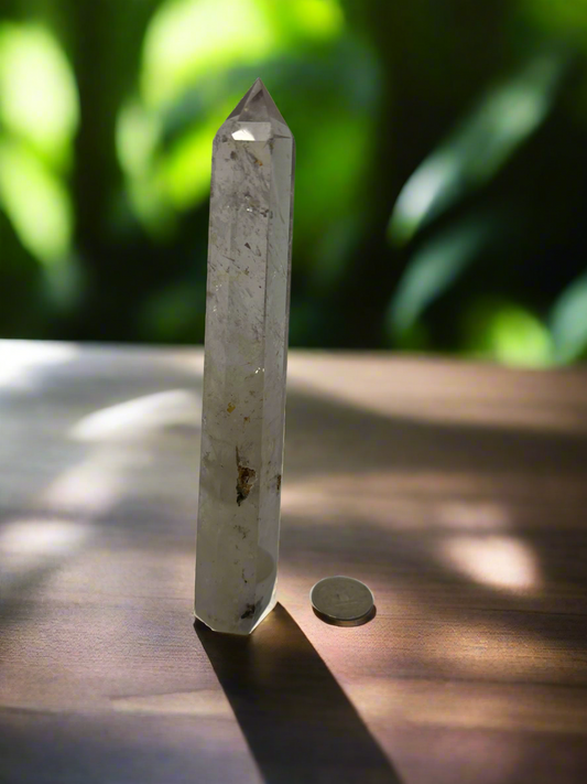 GARDEN QUARTZ TOWER- Growth, Clarity, Earthly Connection