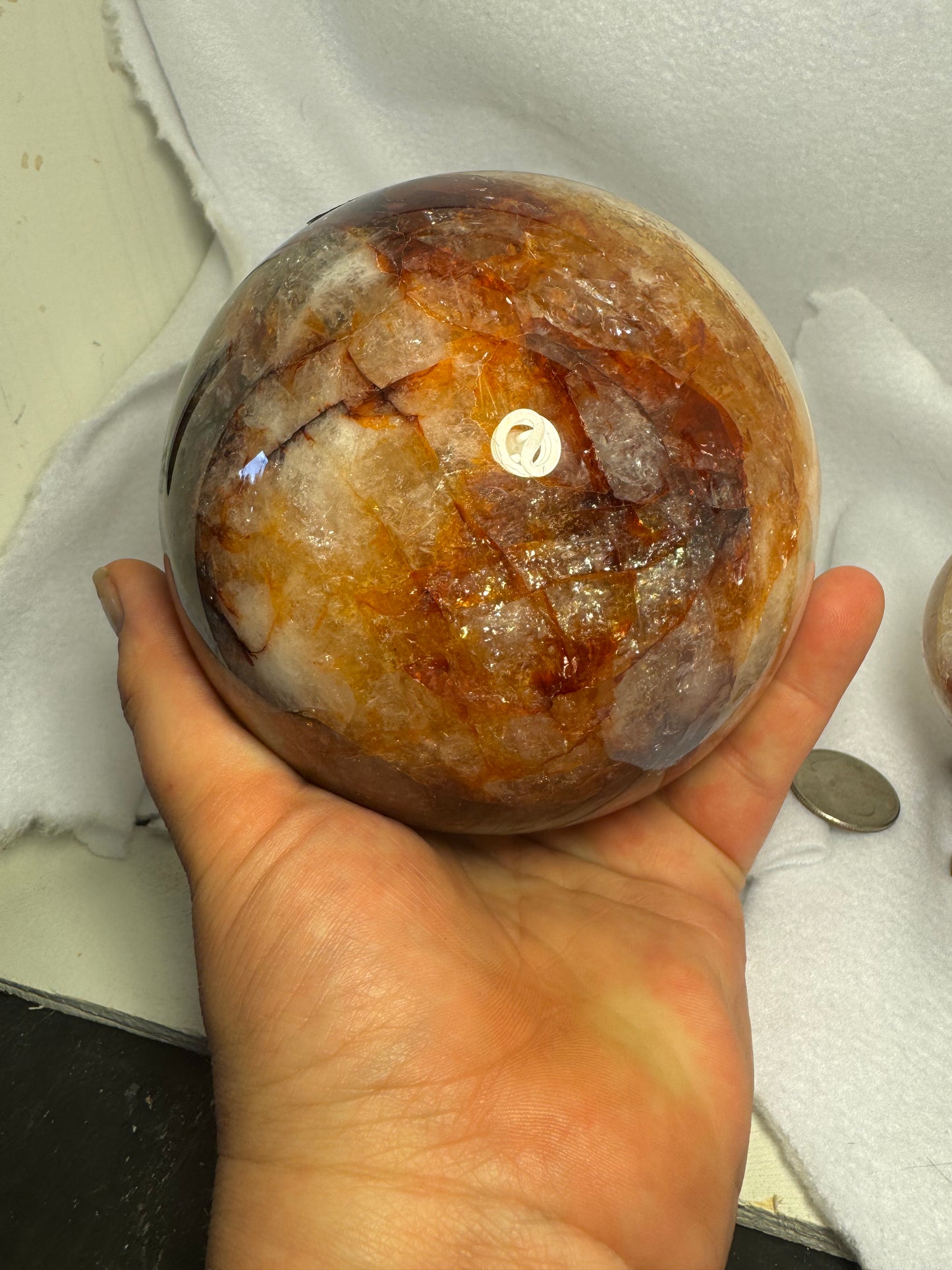 FIRE QUARTZ SPHERE-passion, vitality, spiritual awakening