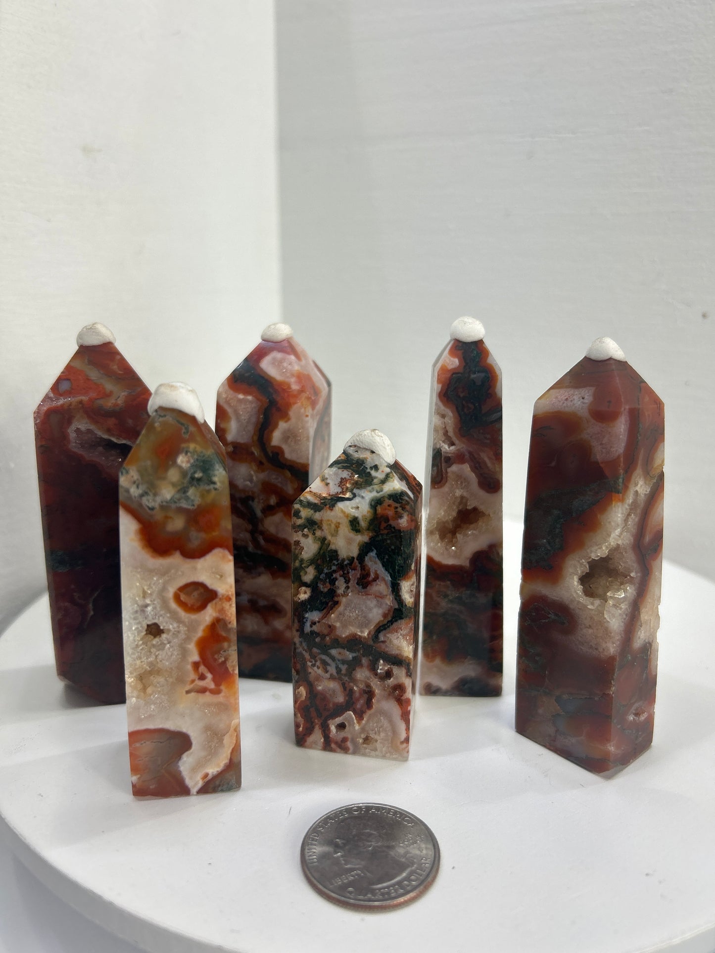 RED MOSS AGATE TOWER~ Growth, Vitality, and Grounding