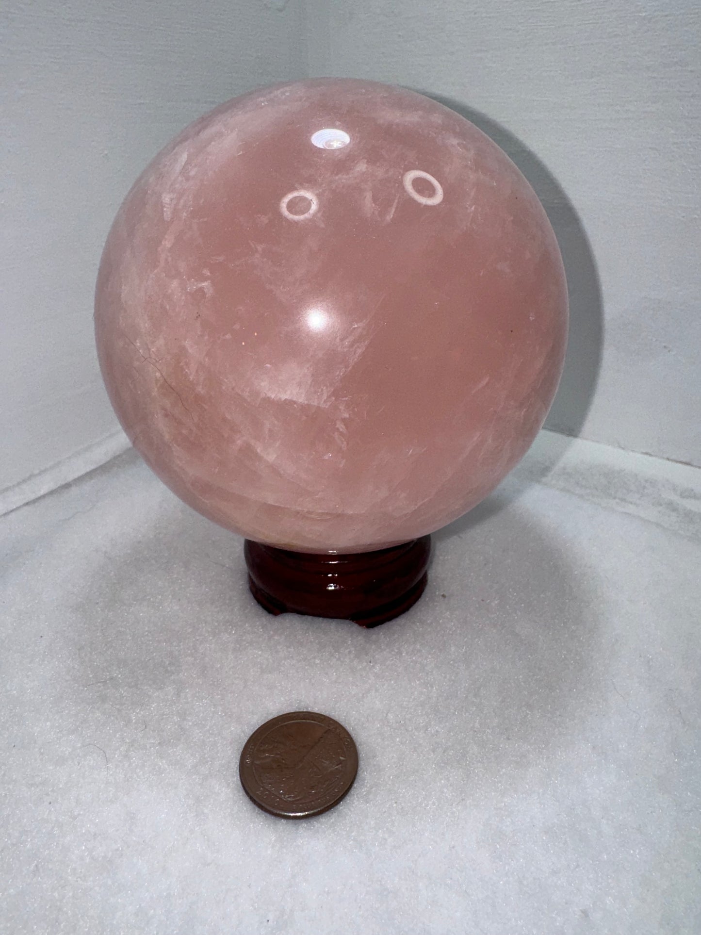ROSE QUARTZ SPHERE-love, compassion, harmony