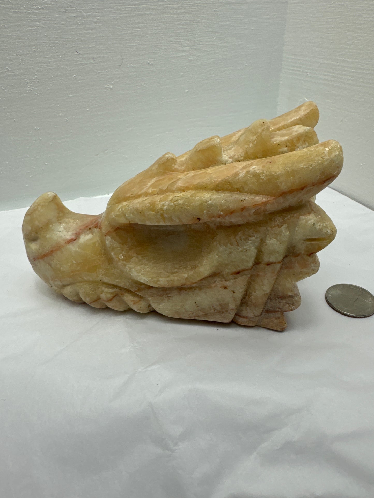 HONEY CALCITE DRAGON SKULL: Empowerment, Clarity, and Personal Strength