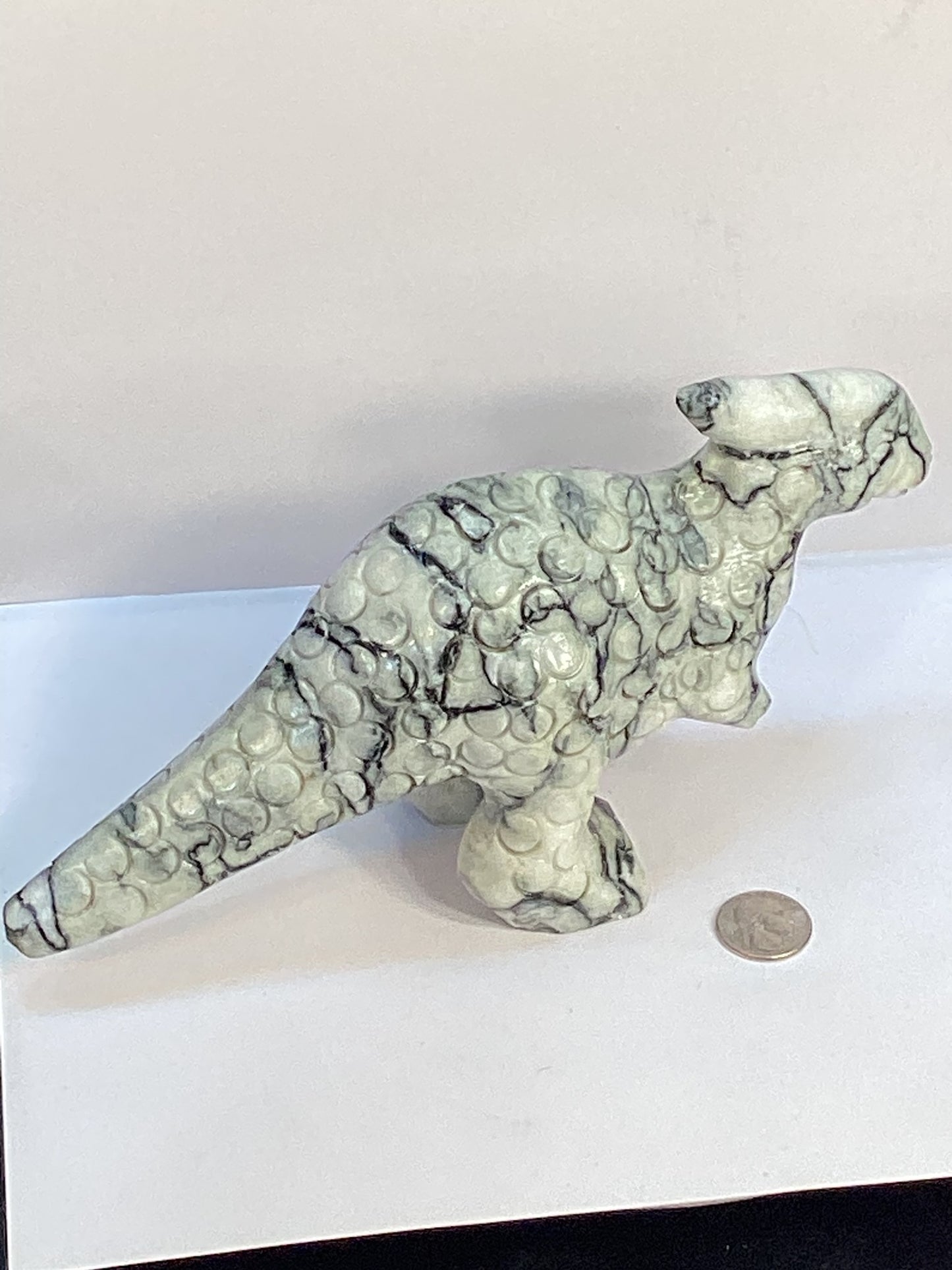 GREEN VEIN JASPER DINOSAUR- Strength, Resilience, Connection to Nature