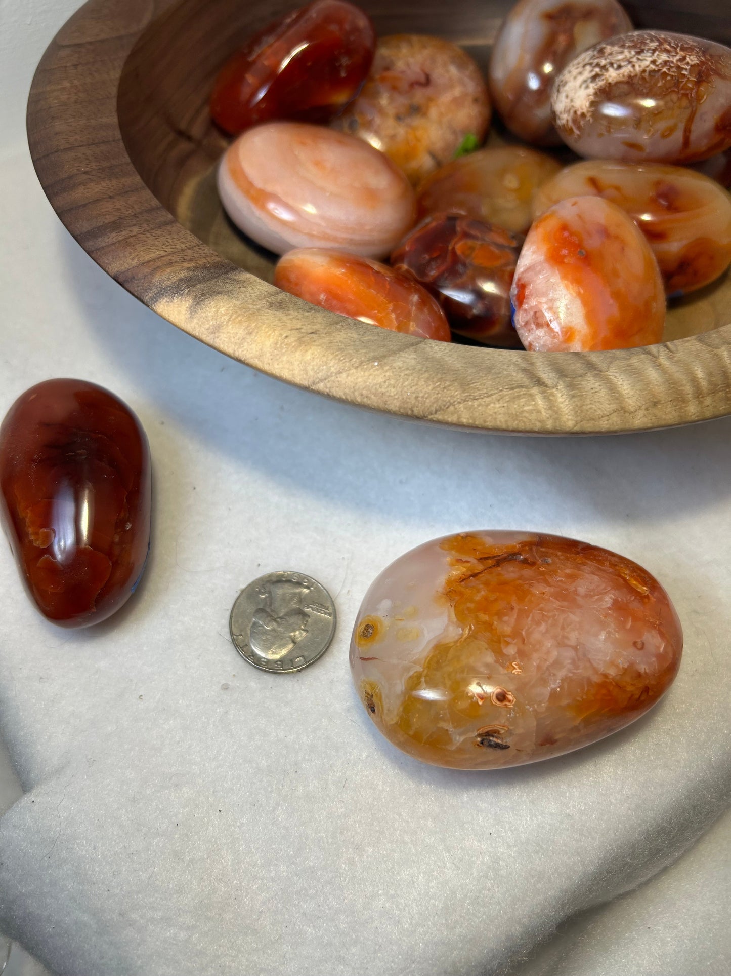 CARNELIAN PALM STONE-vitality, courage, and creativity