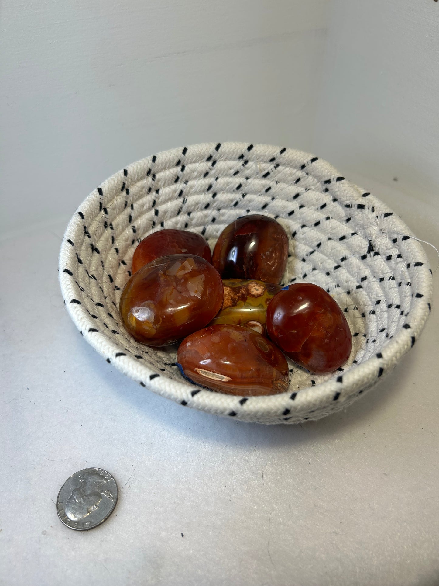 CARNELIAN PALM STONE-vitality, courage, and creativity