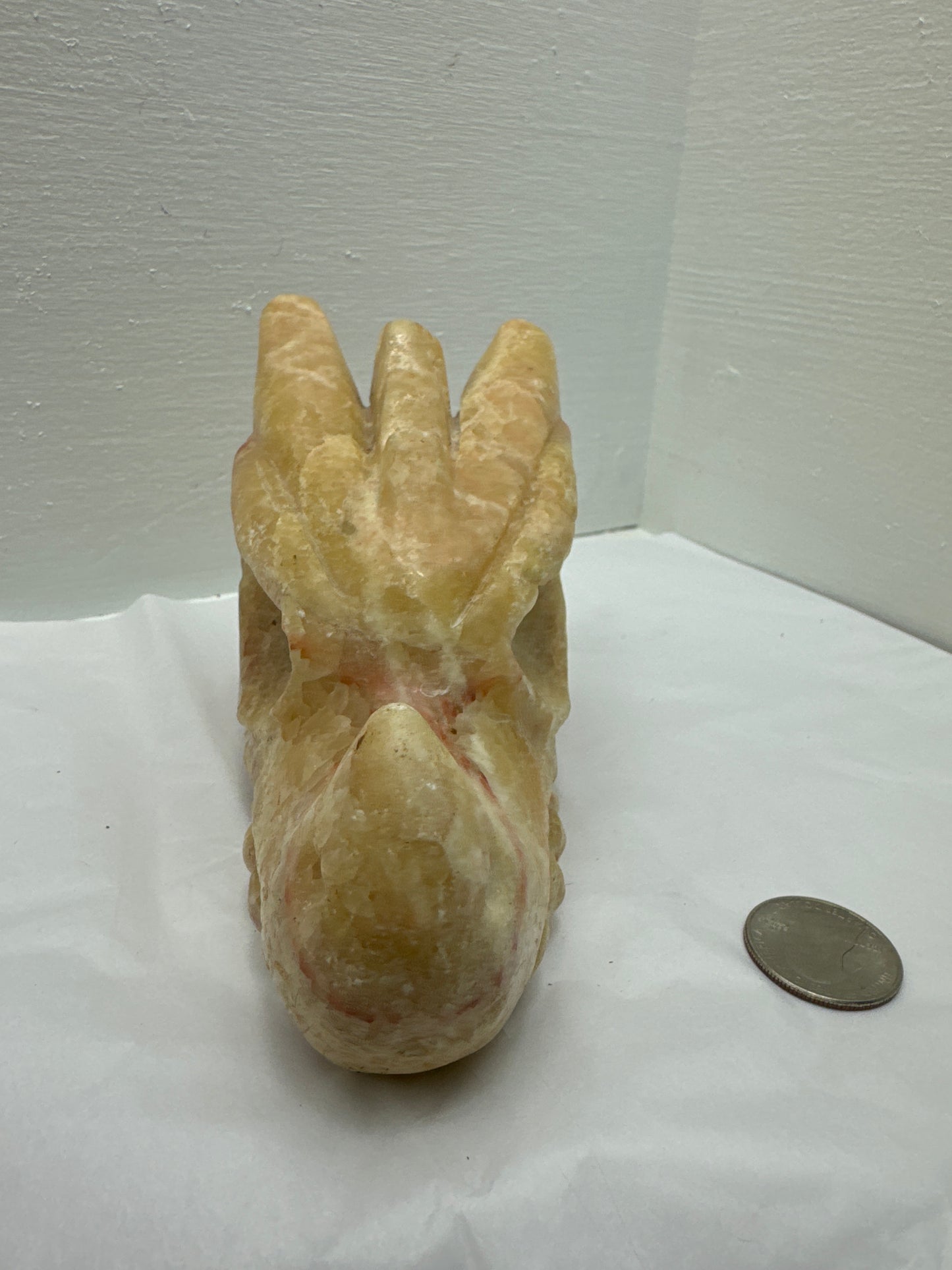 HONEY CALCITE DRAGON SKULL: Empowerment, Clarity, and Personal Strength