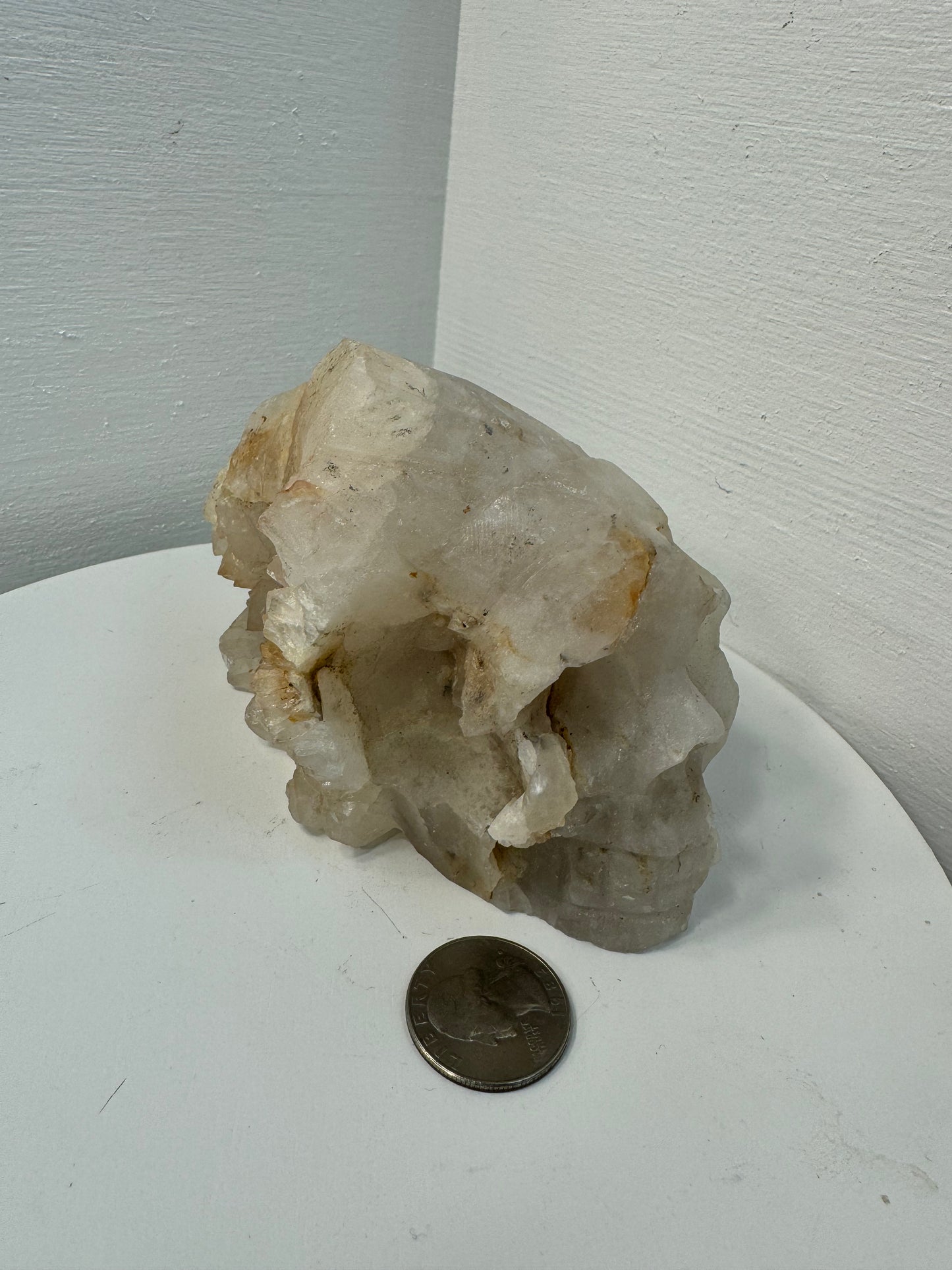 CLEAR QUARTZ CLUSTER SKULL -Clarity, Amplification, Spiritual Connection