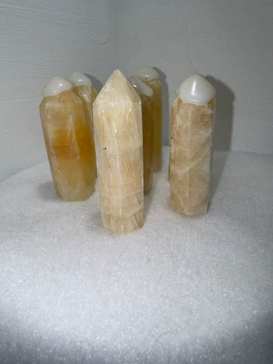 HONEY CALCITE TOWER-Embrace Confidence, Clarity, Empowerment