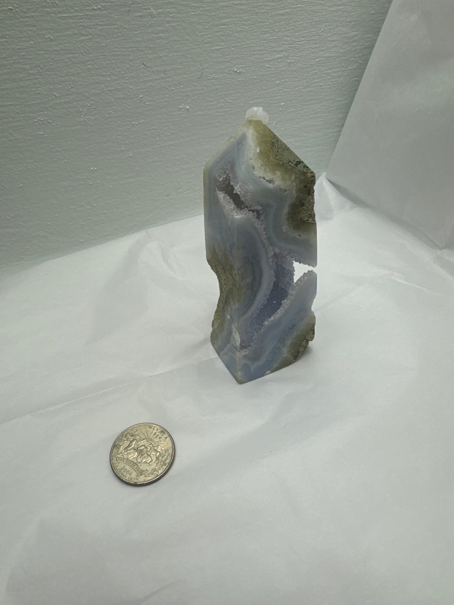 BLUE LACE TOWER- Calm, Communication, and Emotional Healing