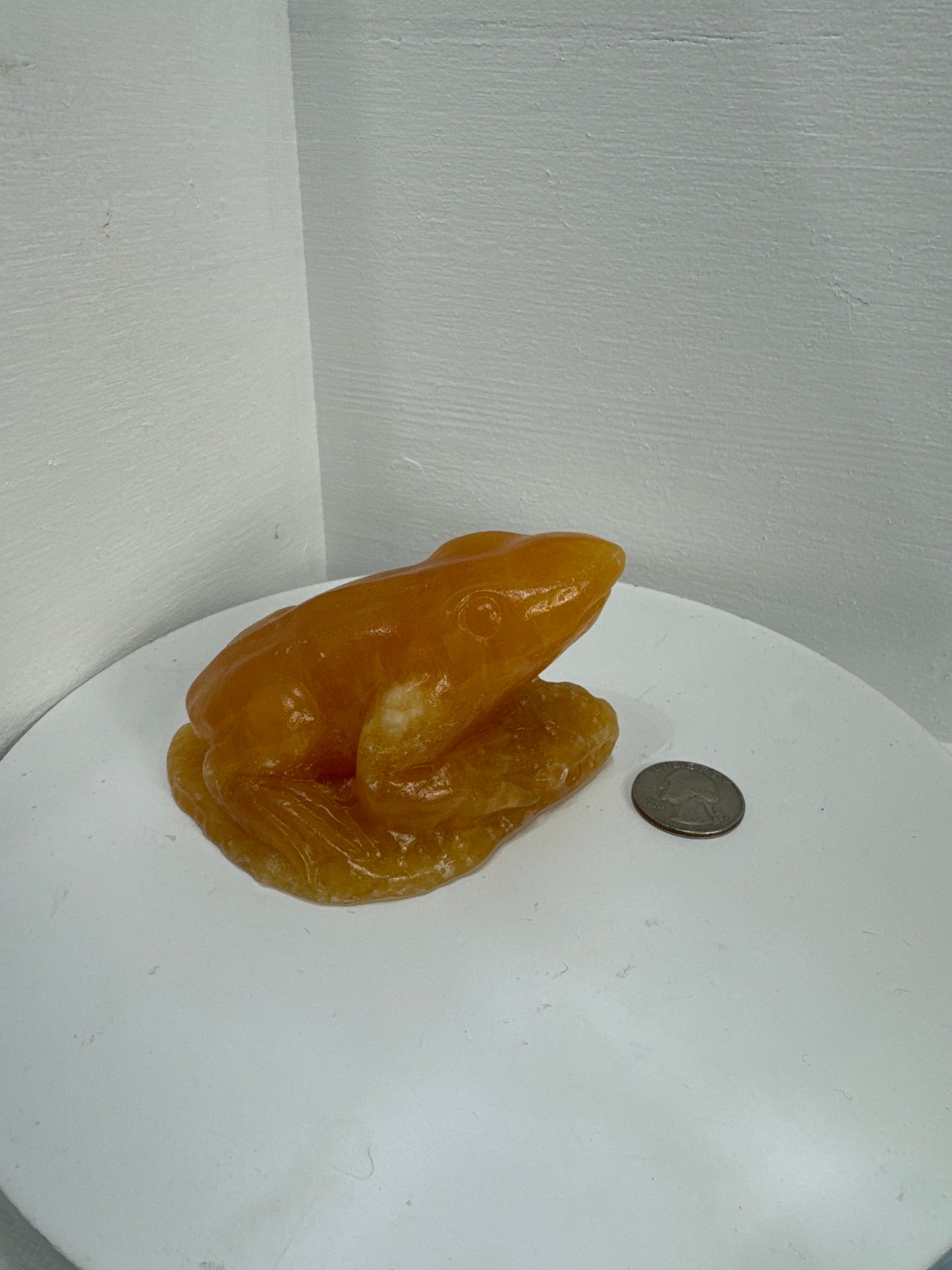 ORANGE CALCITE FROG -Transformation, Joy, and Abundance