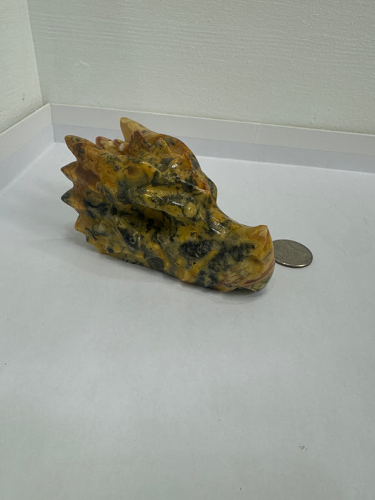 CRAZY LACE AGATE DRAGON SKULL-joy, laughter, optimism