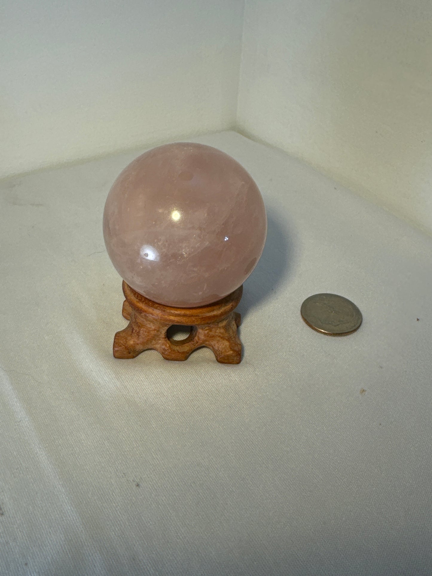 ROSE QUARTZ SPHERE-love, compassion, harmony
