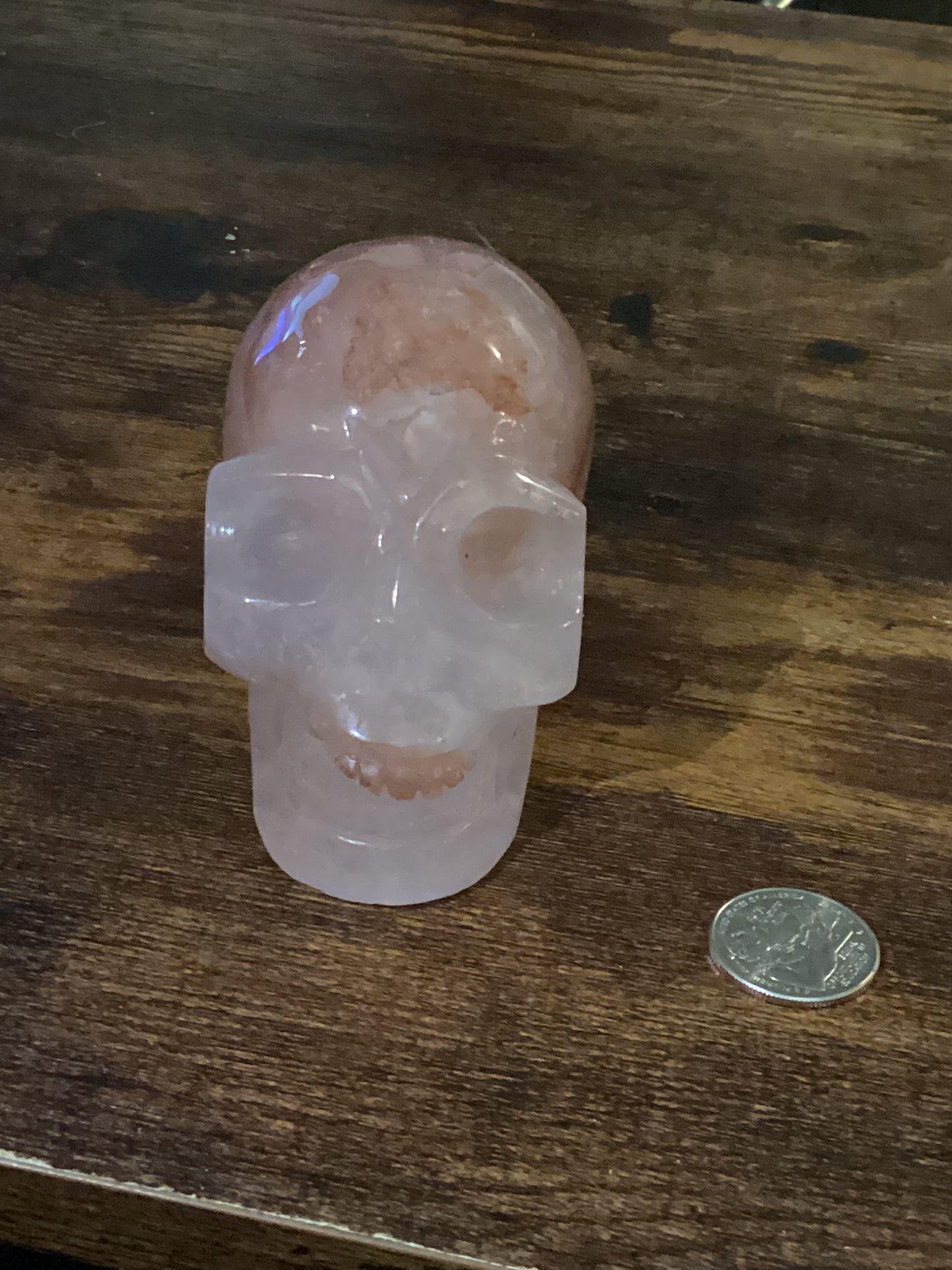 FIRE QUARTZ SKULL