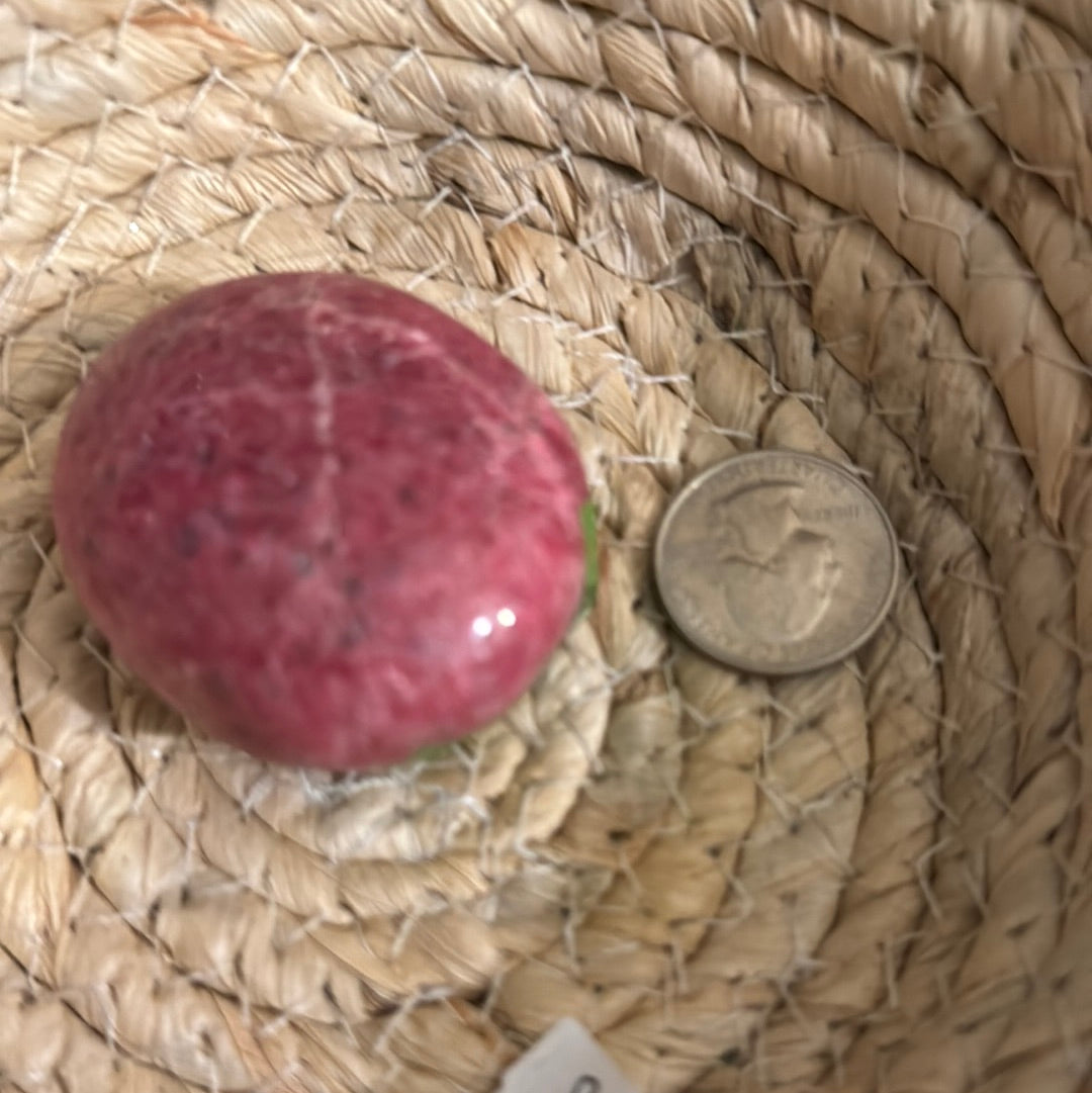 RHODONITE PALM STONE-compassion, gratefulness, healing ￼