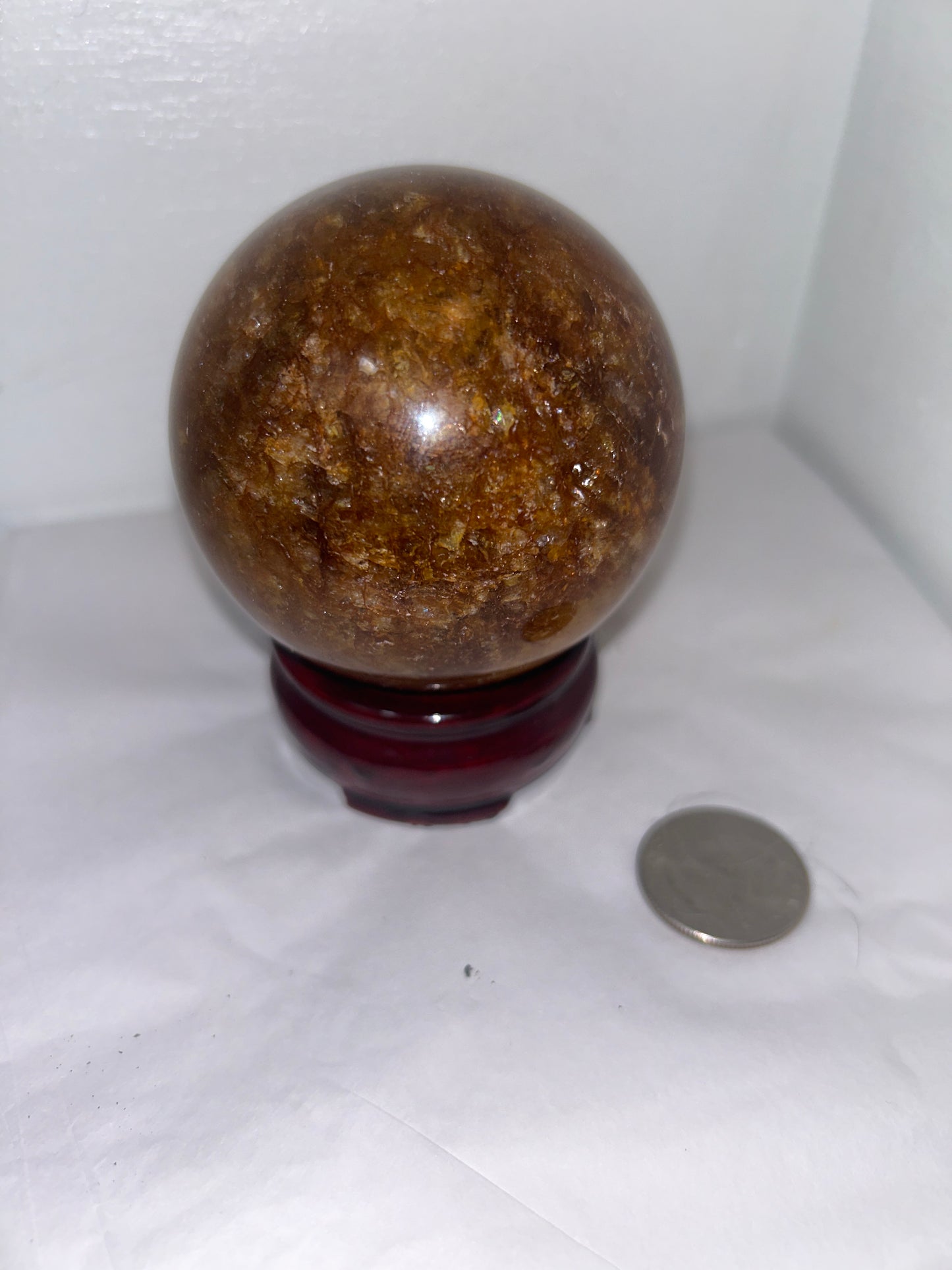 FIRE QUARTZ SPHERE-passion, vitality, spiritual awakening