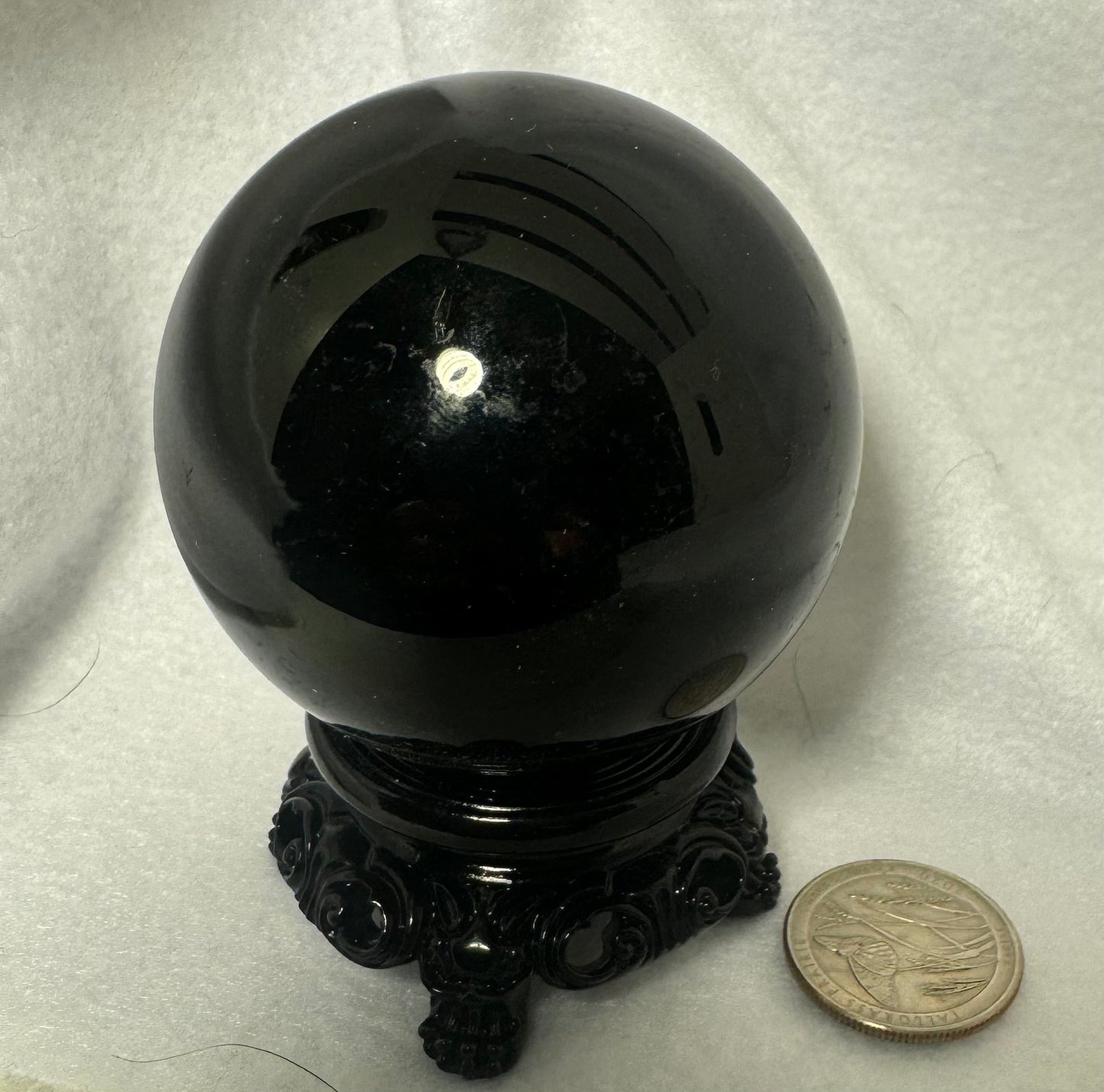 OBSIDIAN SPHERE- growth, protection, transformation