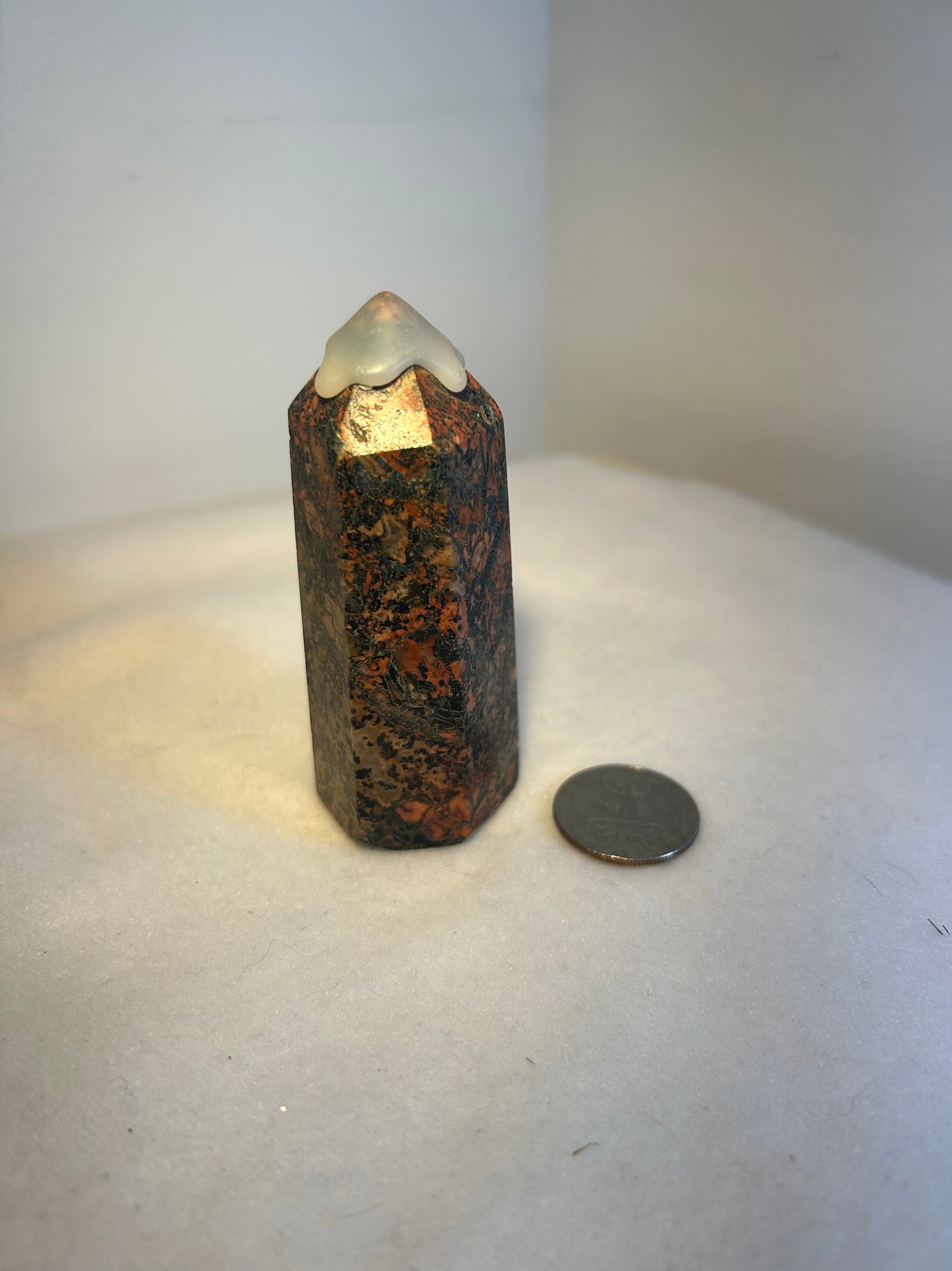 BRECCIATED JASPER TOWER-grounding, strength, resilience
