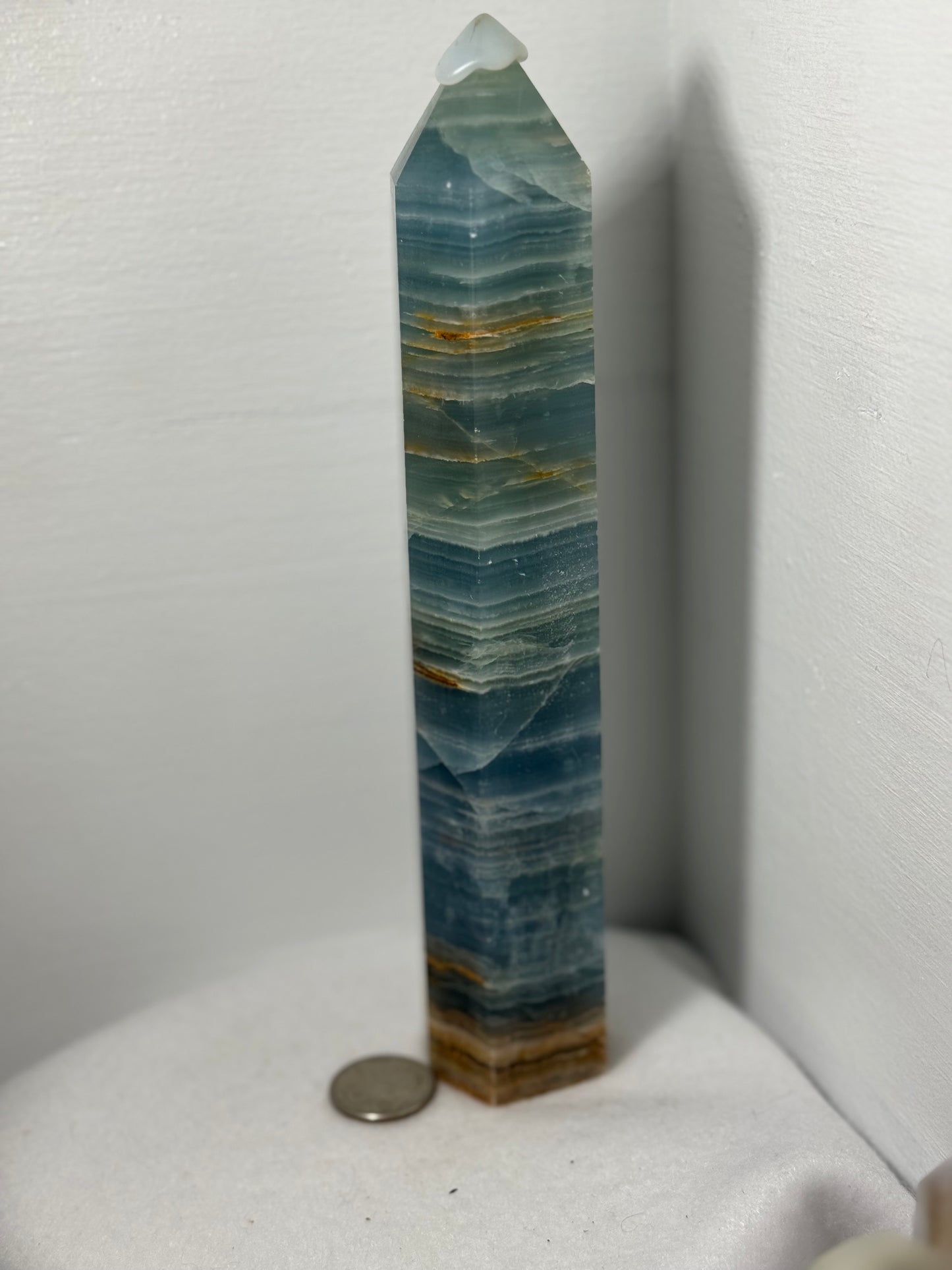 CARIBBEAN CALCITE TOWER-relaxation, emotional healing, enhanced communication