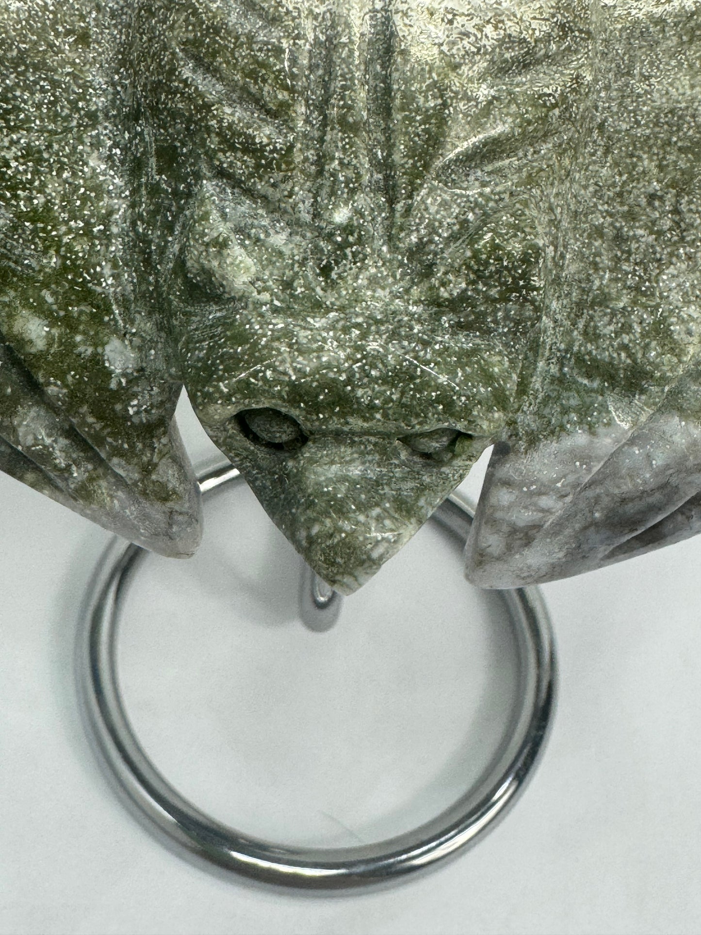 OCEAN JASPER BAT carving-inner peace, emotional healing, spiritual renewal