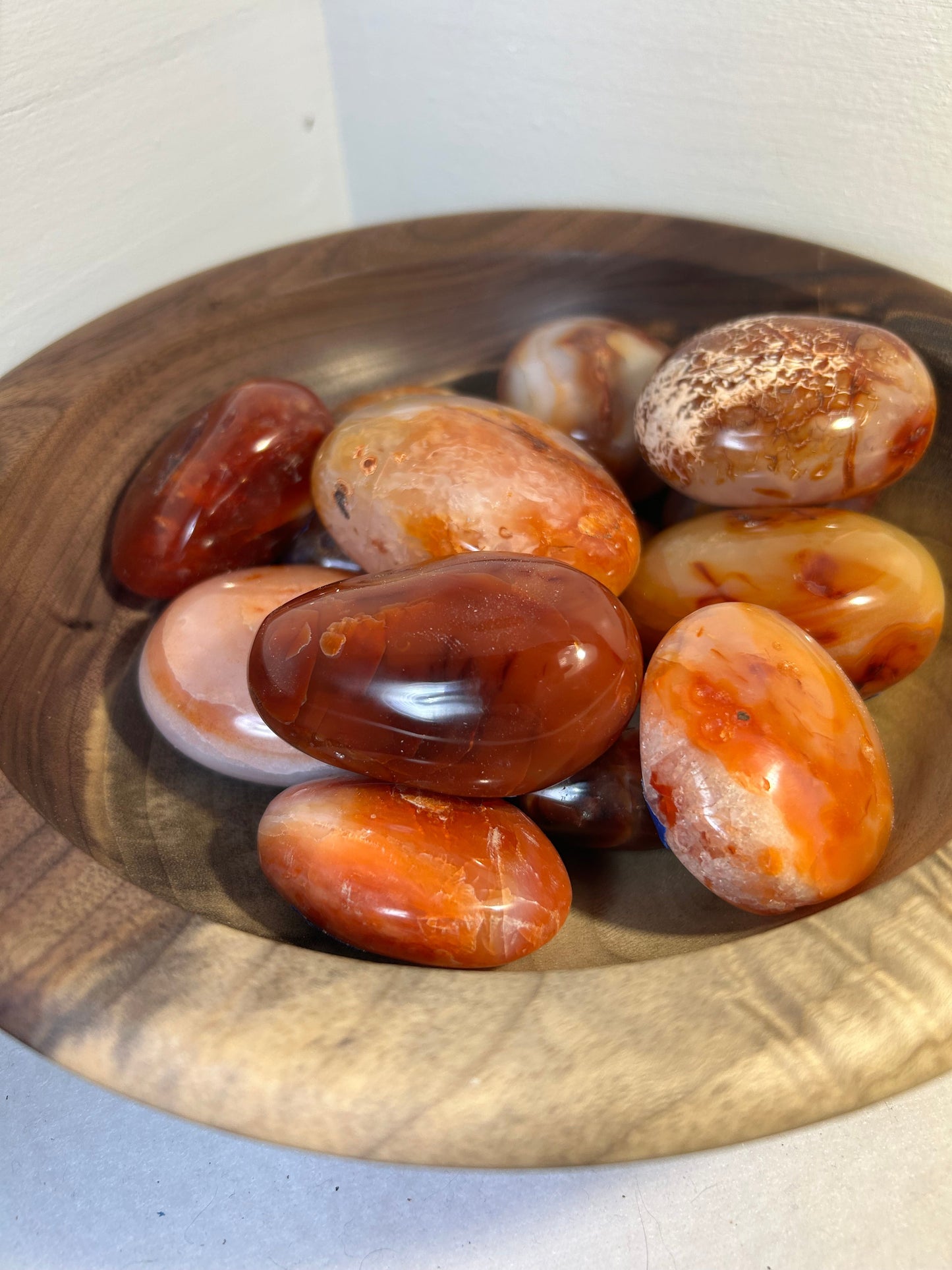 CARNELIAN PALM STONE-vitality, courage, and creativity