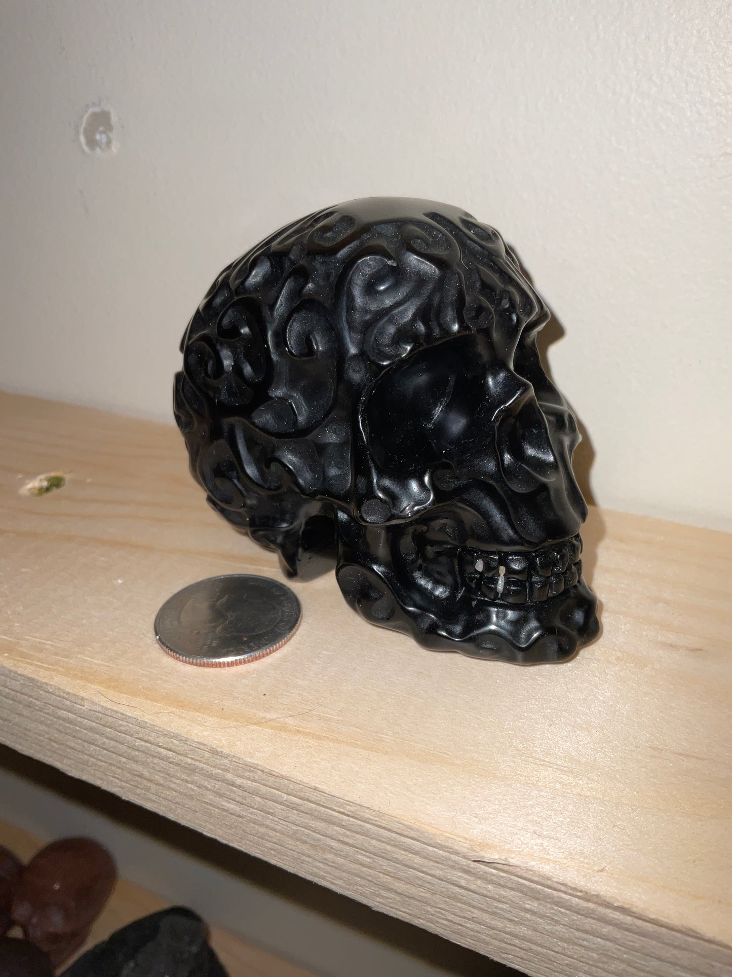 OBSIDIAN SKULL- growth, protection, transformation