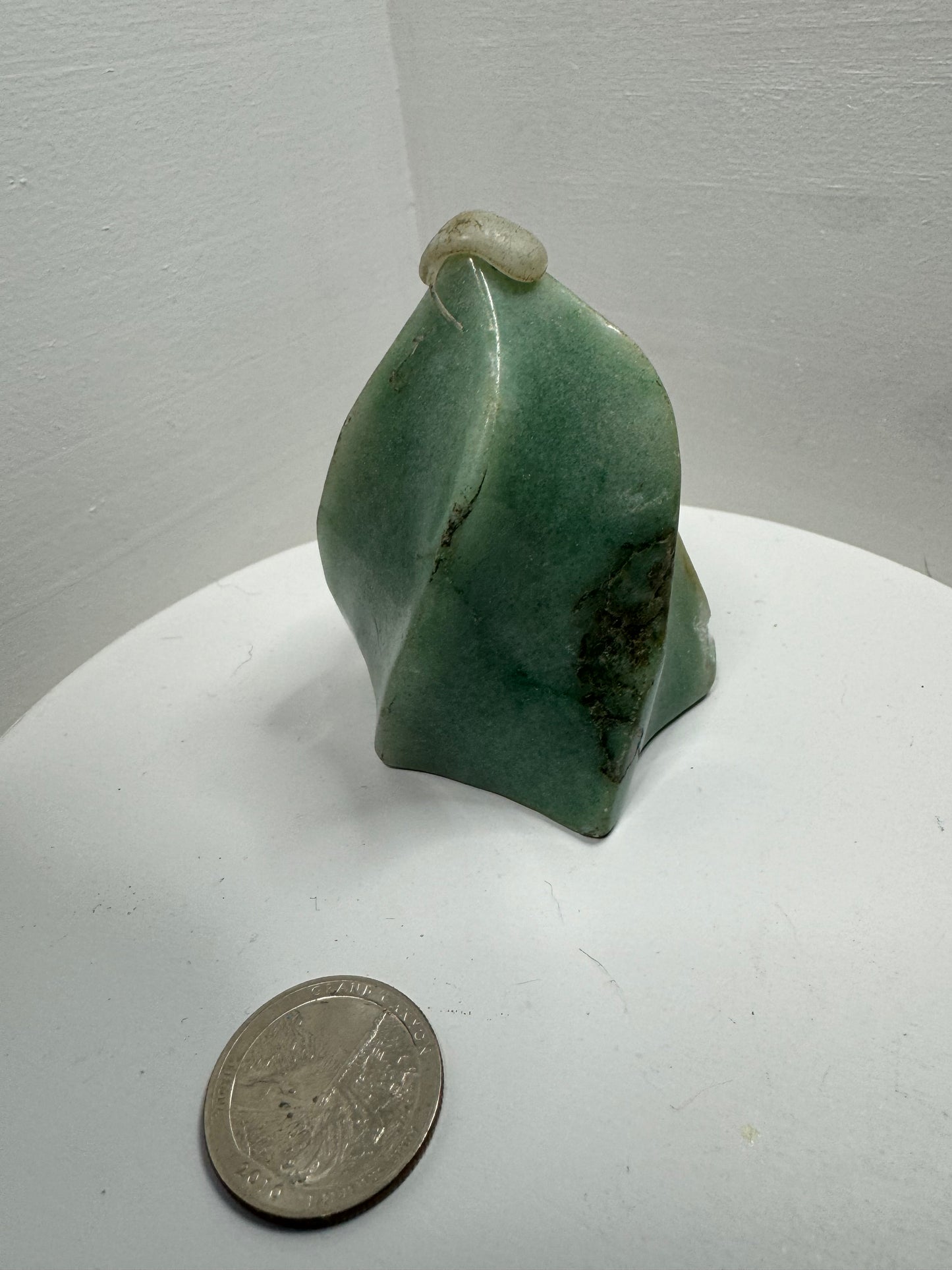 GREEN AVENTURINE FLAME-prosperity, luck, and emotional healing