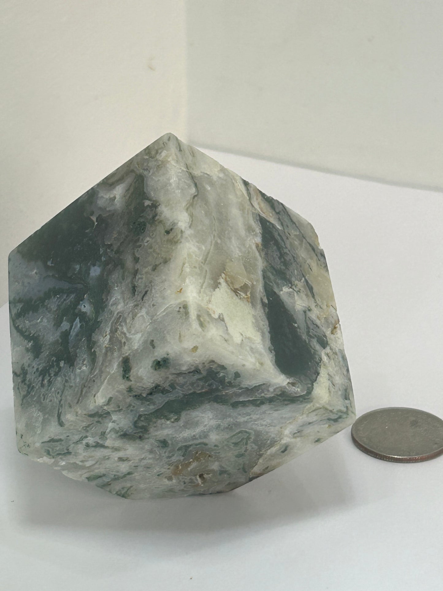 MOSS AGATE CUBE-Growth, Grounding, Connection to Nature