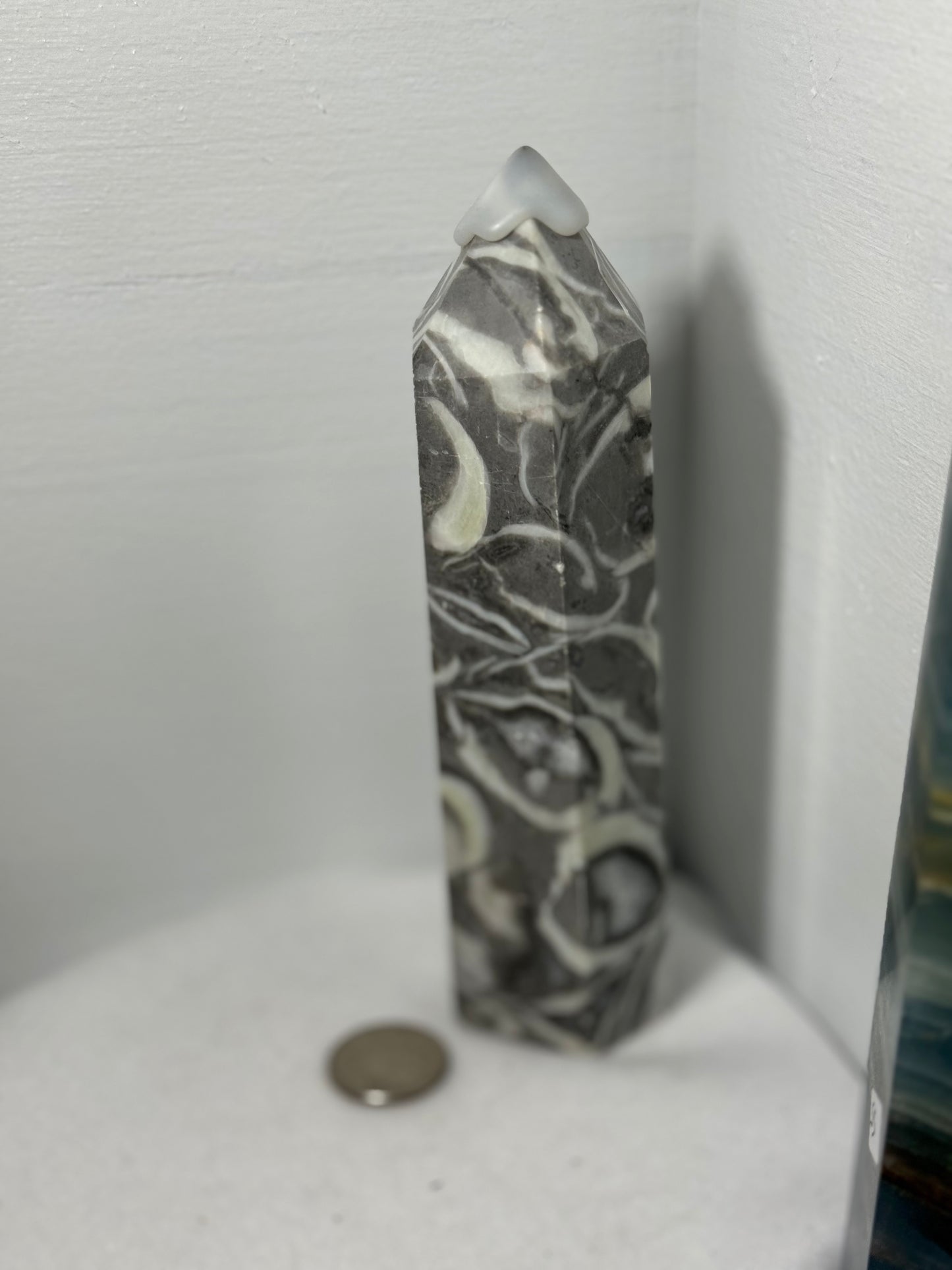 ZEBRA JASPER TOWER-alleviate stress, enhance mental clarity, harmony.