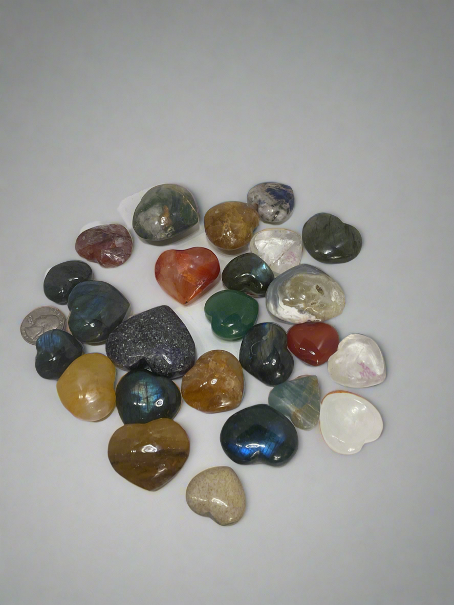 Mini hearts (different materials $3)