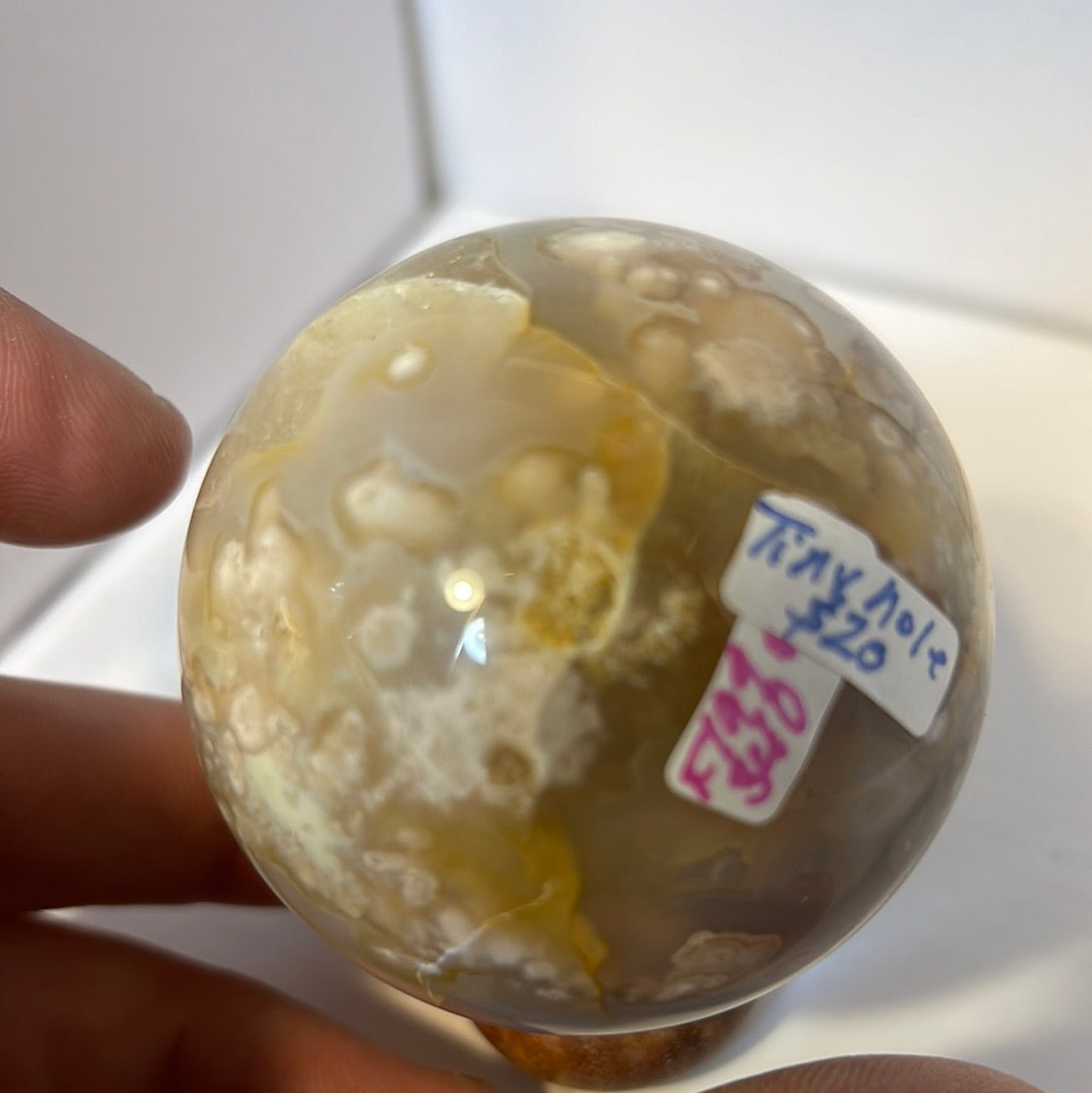 FLOWER AGATE SPHERE-growth, manifestation, and personal transformation