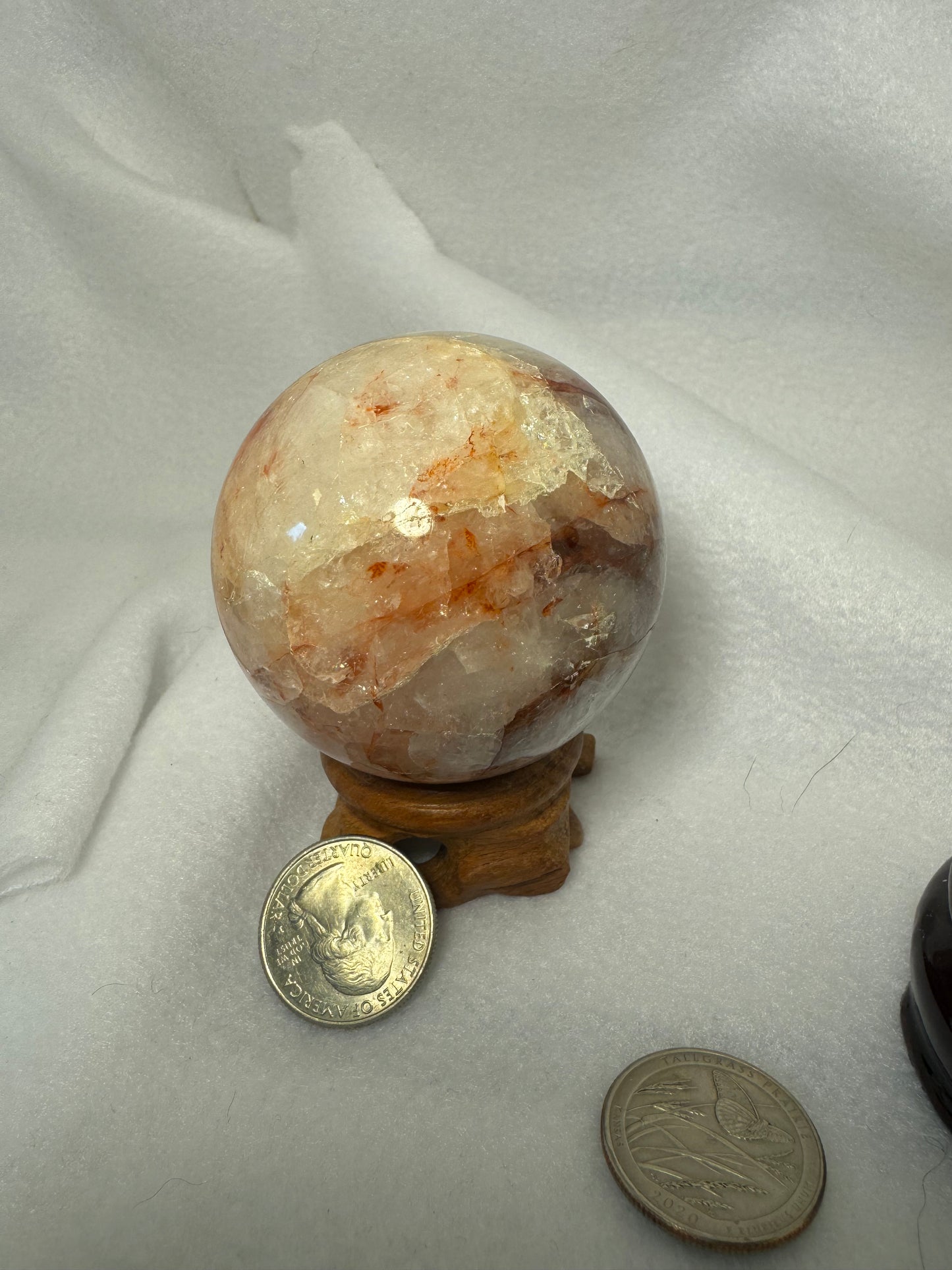FIRE QUARTZ SPHERE-passion, vitality, spiritual awakening
