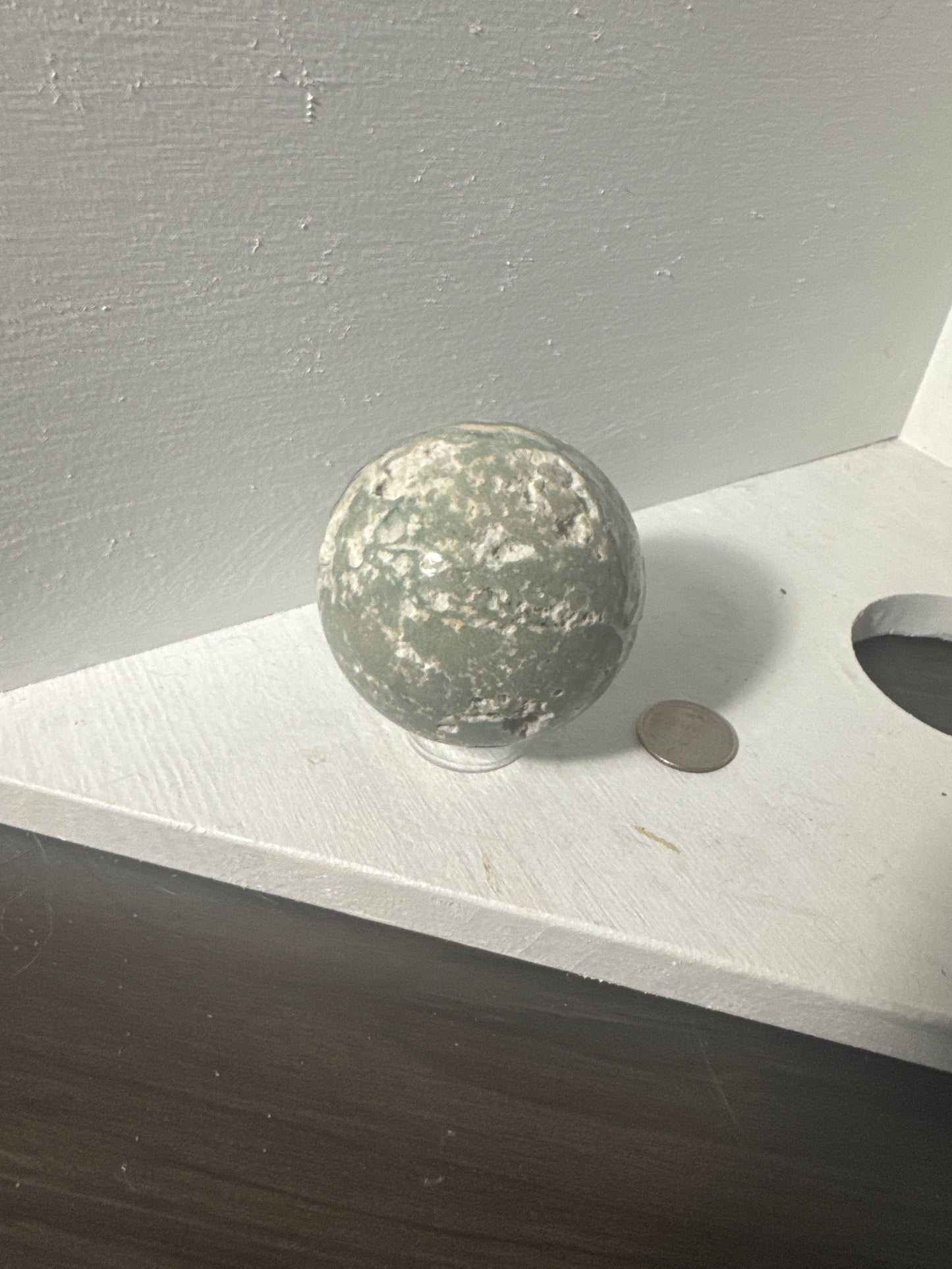 MOSS AGATE SPHERE-abundance, growth, emotional healing