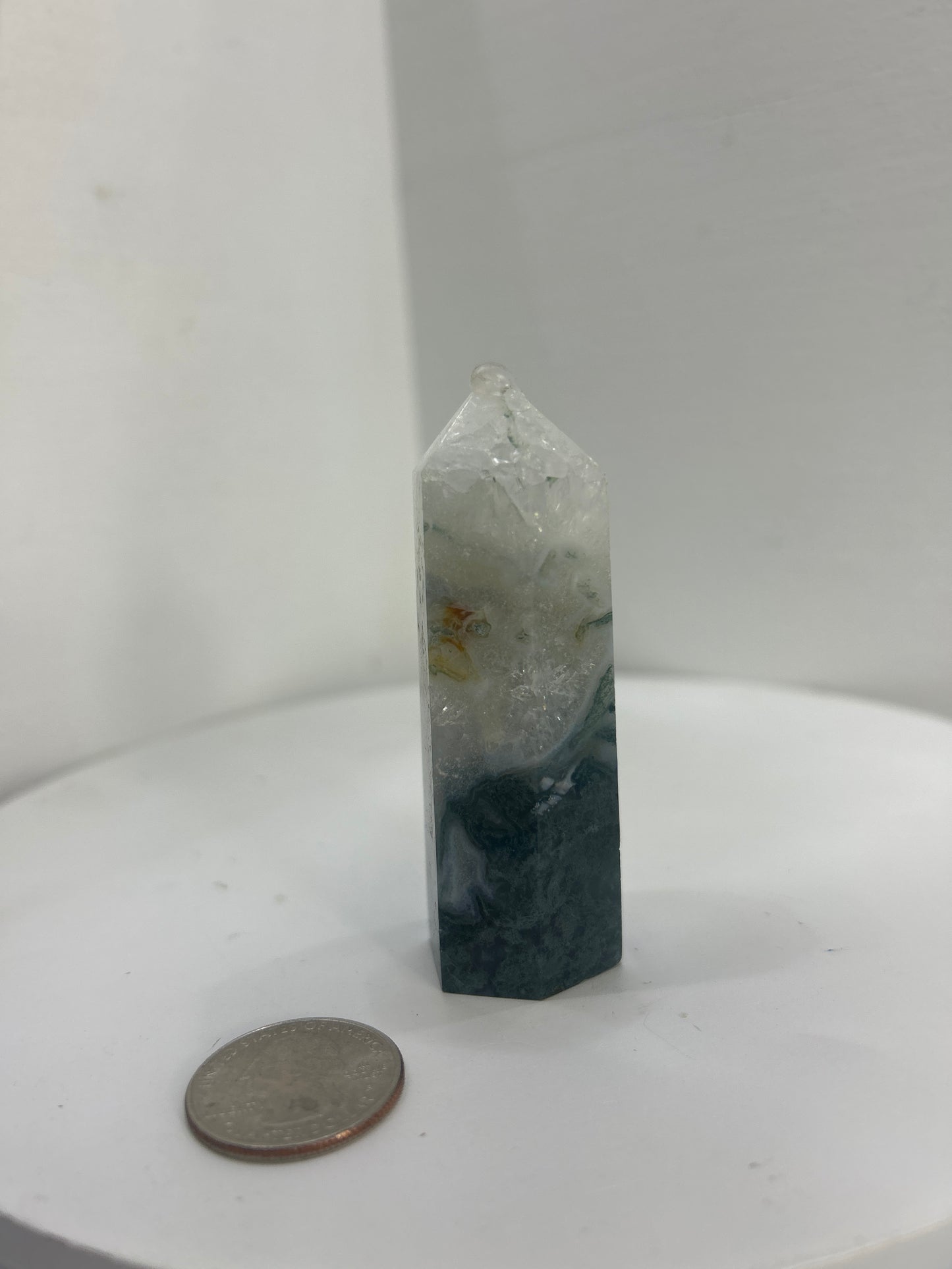 BLUE AND/OR BROWN MOSS AGATE TOWERS-Balance, Growth, Grounding