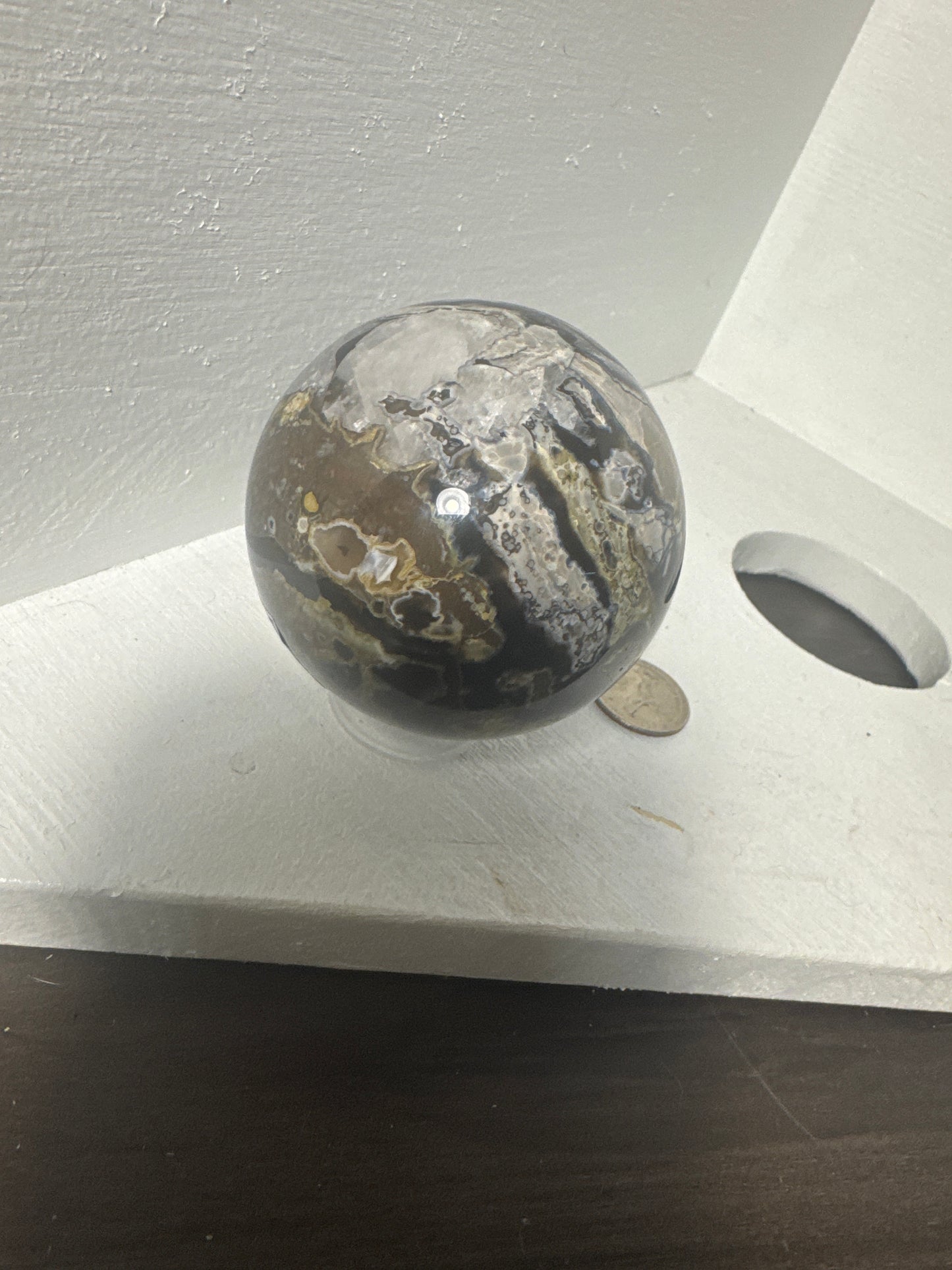 VOLCANO AGATE SPHERE-strength, transformation, grounding