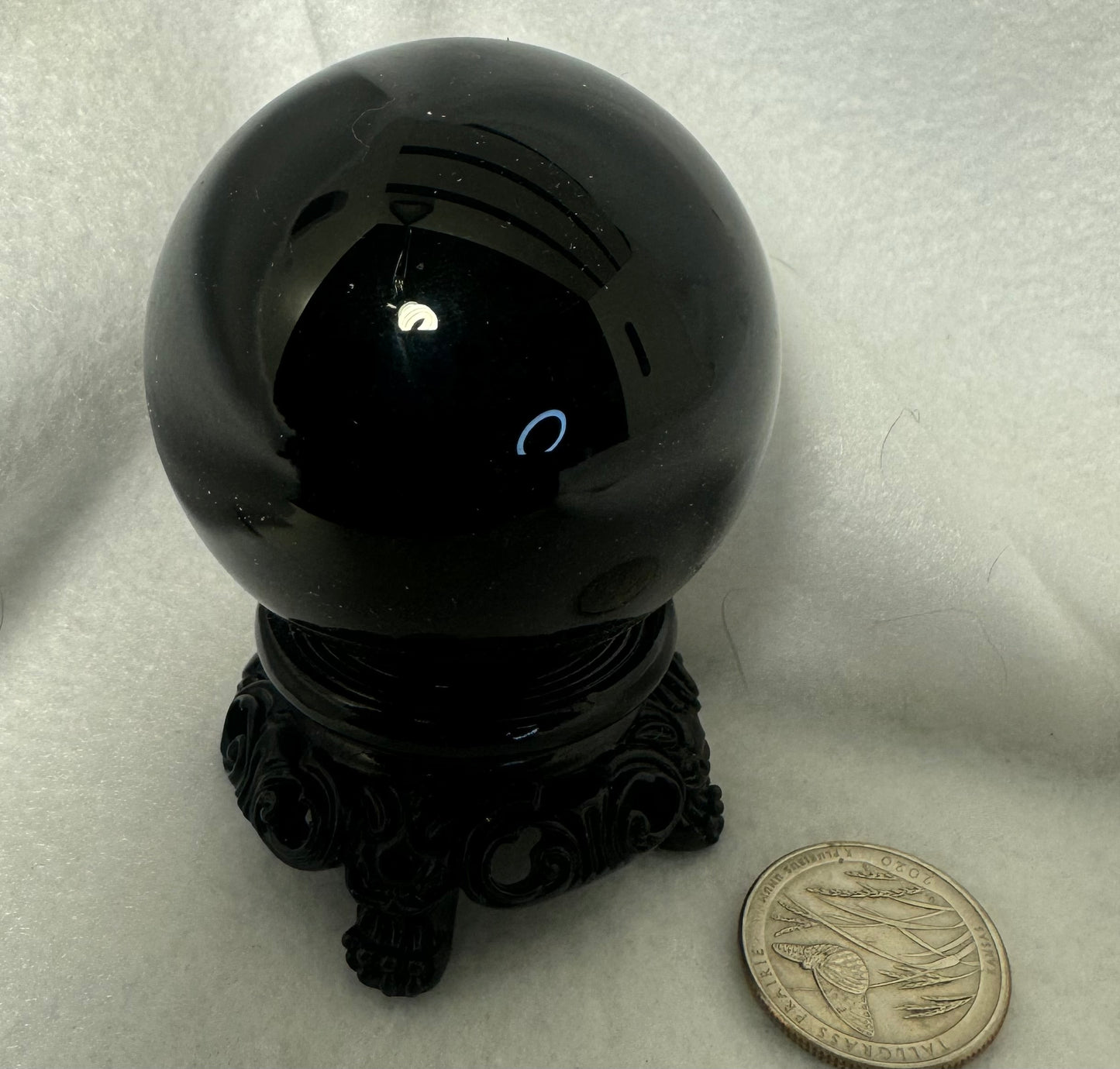 OBSIDIAN SPHERE- growth, protection, transformation