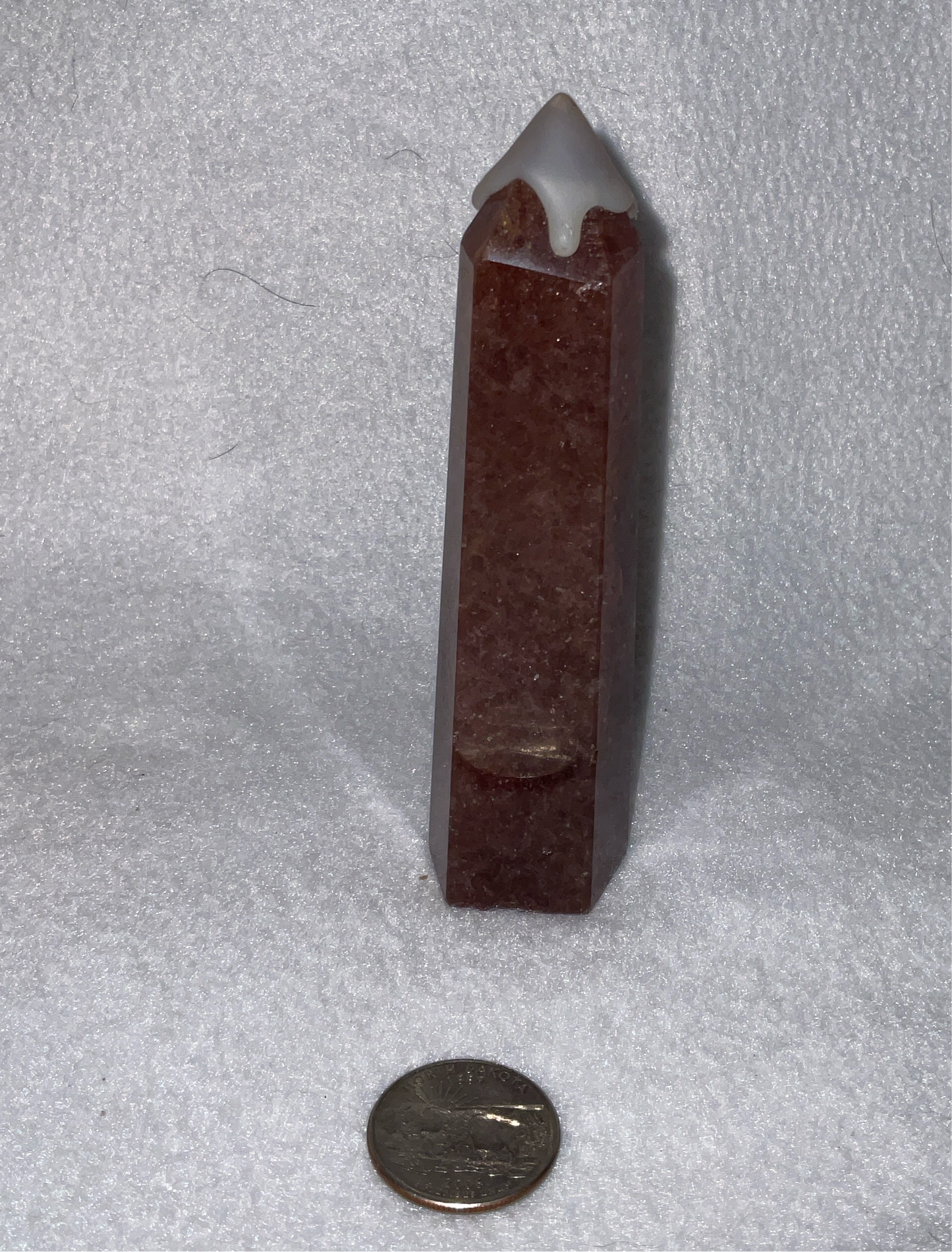 STRAWBERRY QUARTZ TOWER-passion, compassion, emotional healing