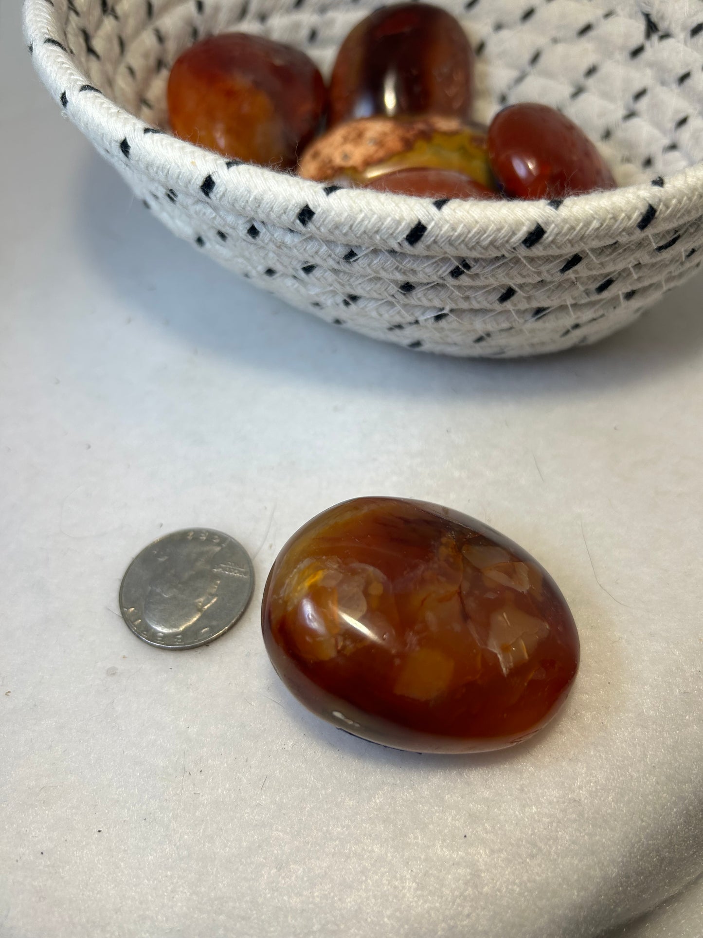CARNELIAN PALM STONE-vitality, courage, and creativity