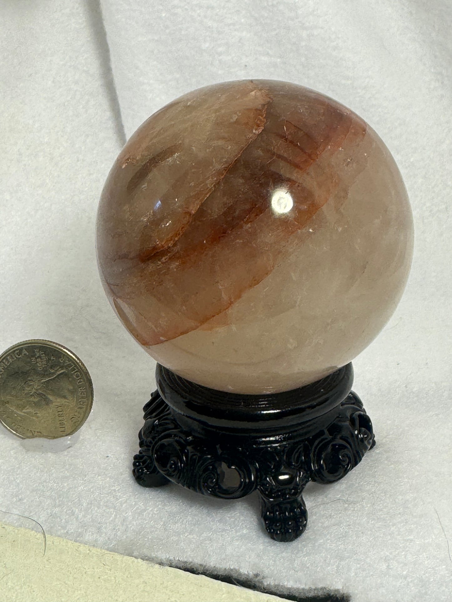 FIRE QUARTZ SPHERE-passion, vitality, spiritual awakening