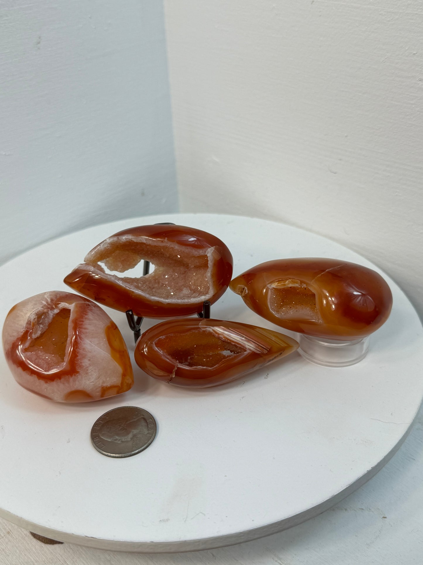 CARNELIAN DRUZY TEARDROP- Vitality, Creativity, Emotional Healing