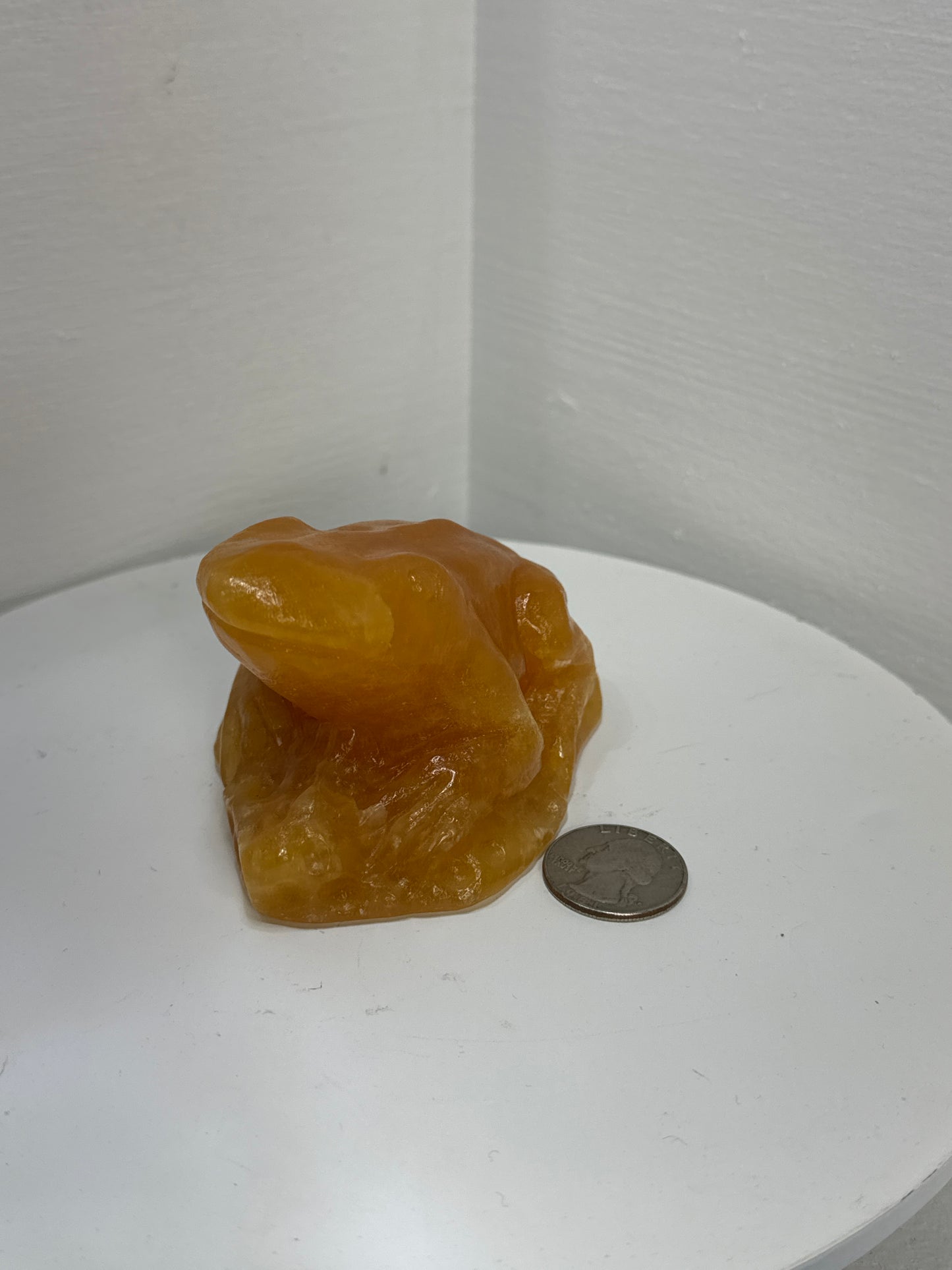 ORANGE CALCITE FROG -Transformation, Joy, and Abundance