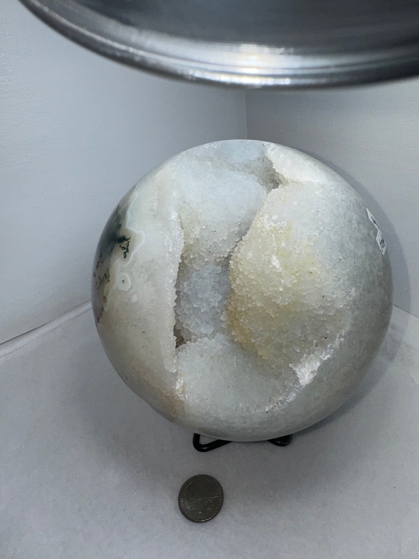 MOSS AGATE SPHERE-abundance, growth, emotional healing