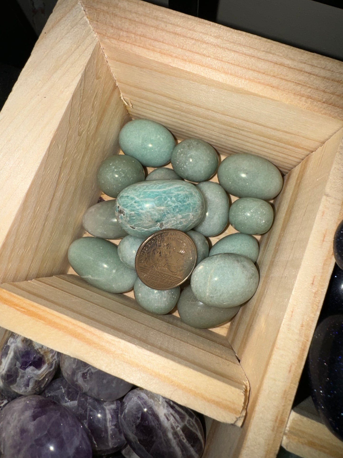 AMAZONITE TUMBLES/CHIPS—Courage, Harmony, Communication