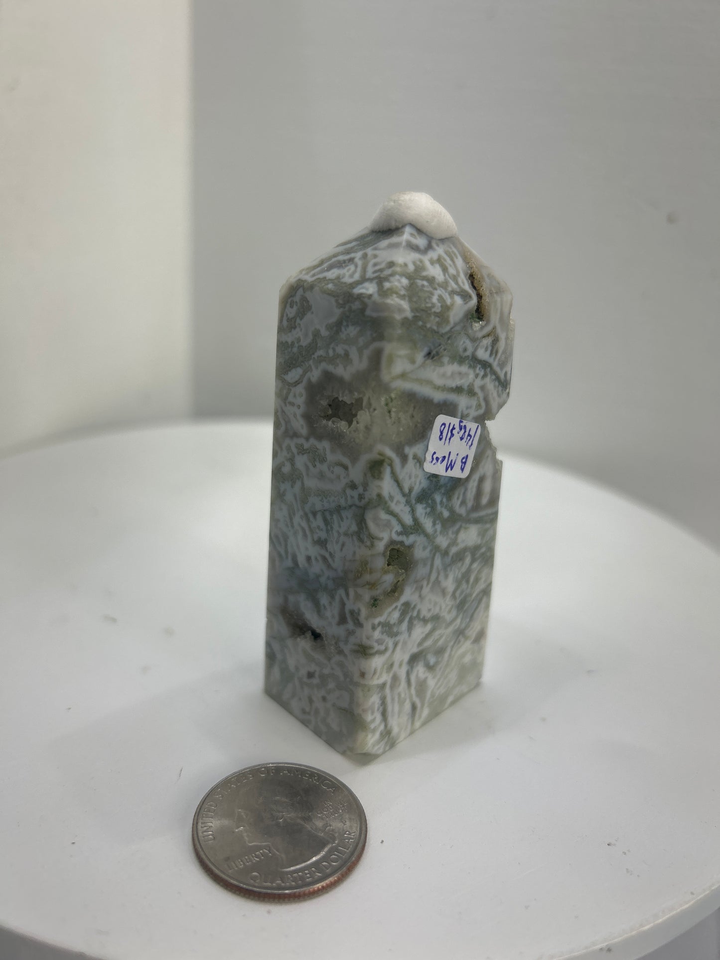 BLUE AND/OR BROWN MOSS AGATE TOWERS-Balance, Growth, Grounding