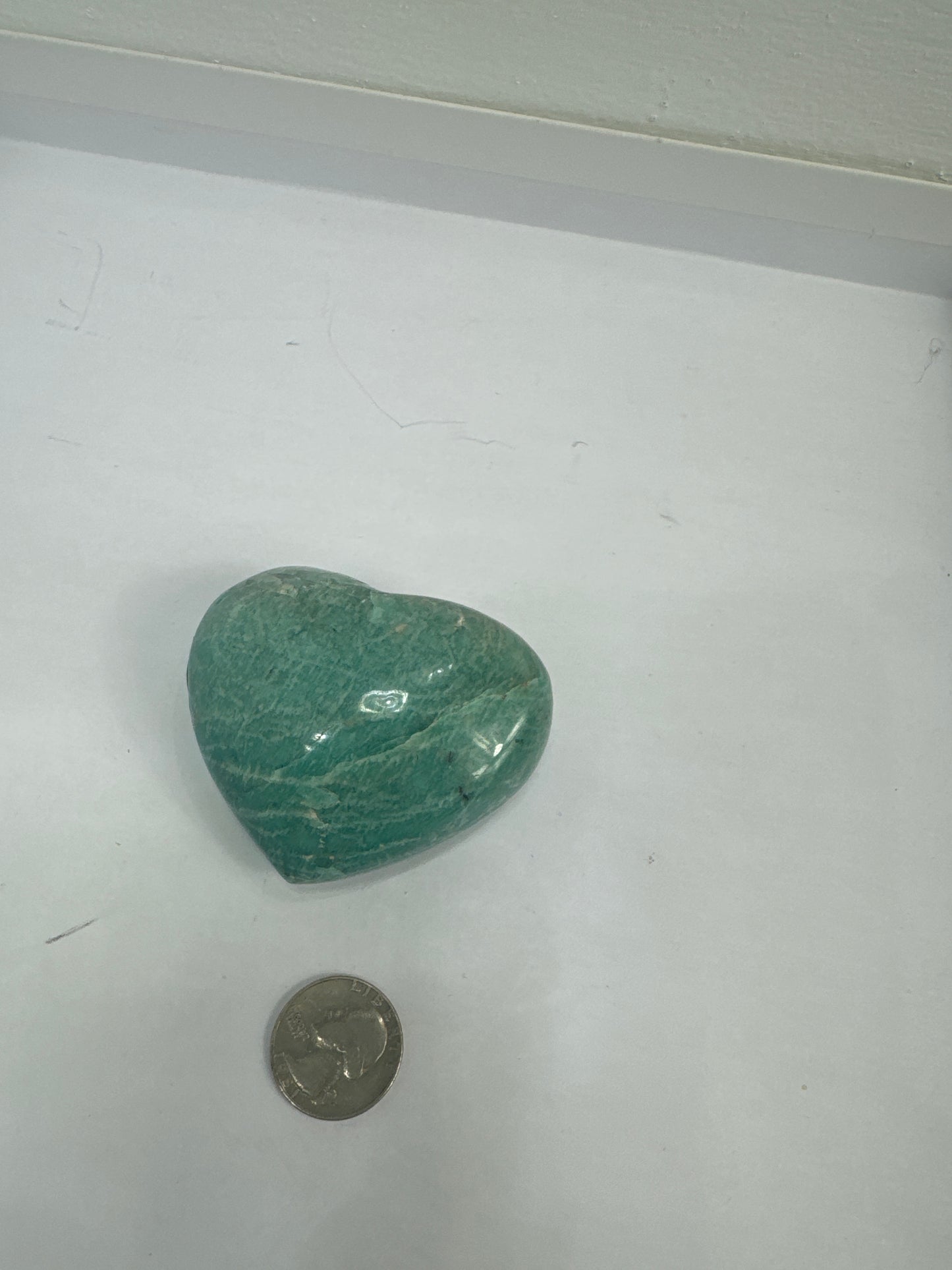 AMAZONITE HEART-luck, love, adventure