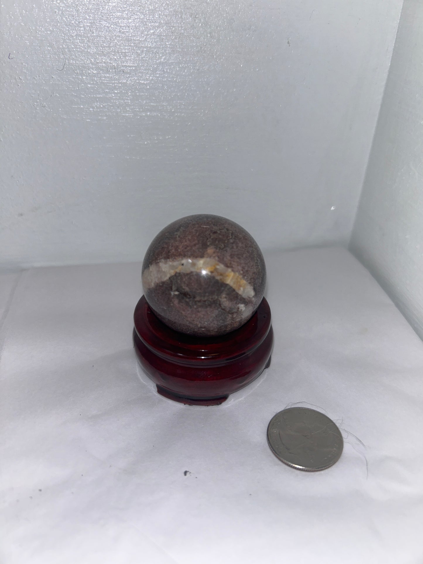 RHODONITE SPHERE-compassion, gratefulness, healing