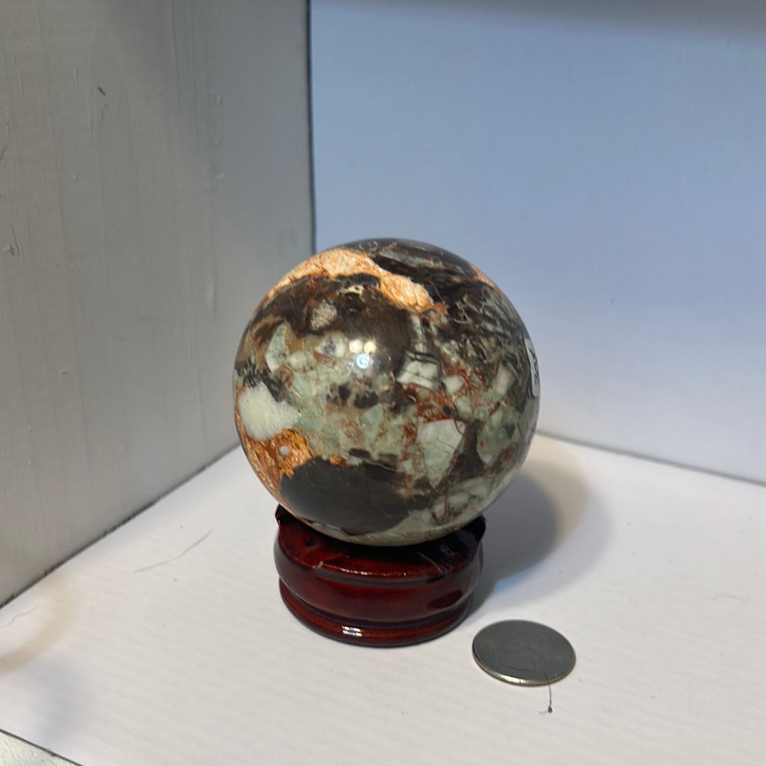 RHYOLITE SPHERE-joy, balance, determination