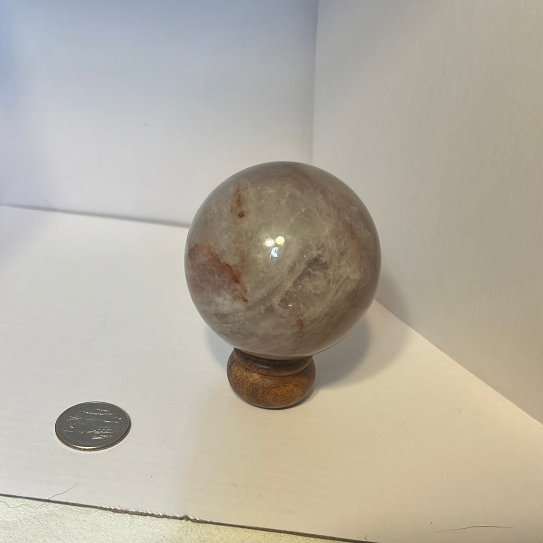 FIRE QUARTZ SPHERE-passion, vitality, spiritual awakening