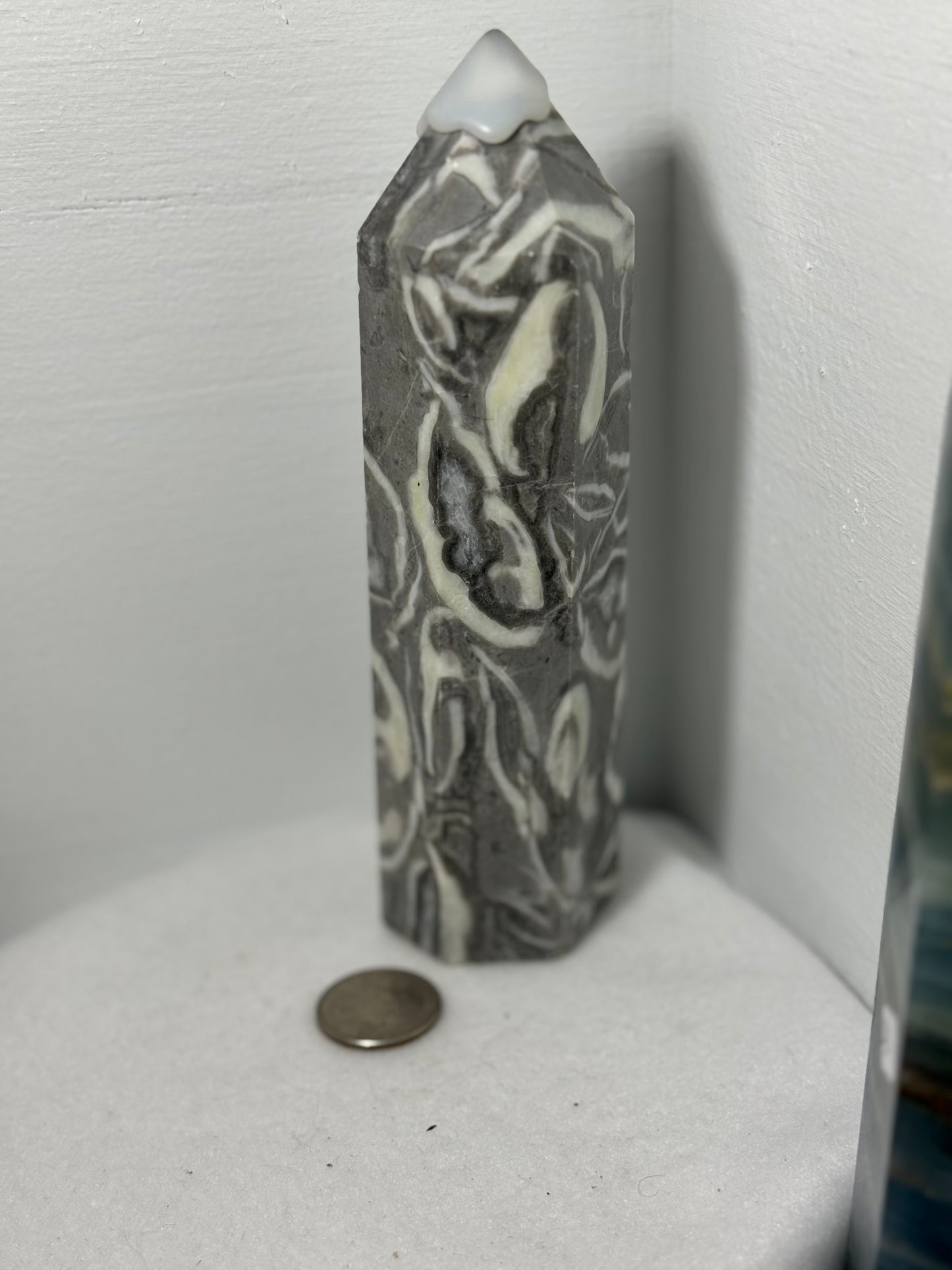 ZEBRA JASPER TOWER-alleviate stress, enhance mental clarity, harmony.