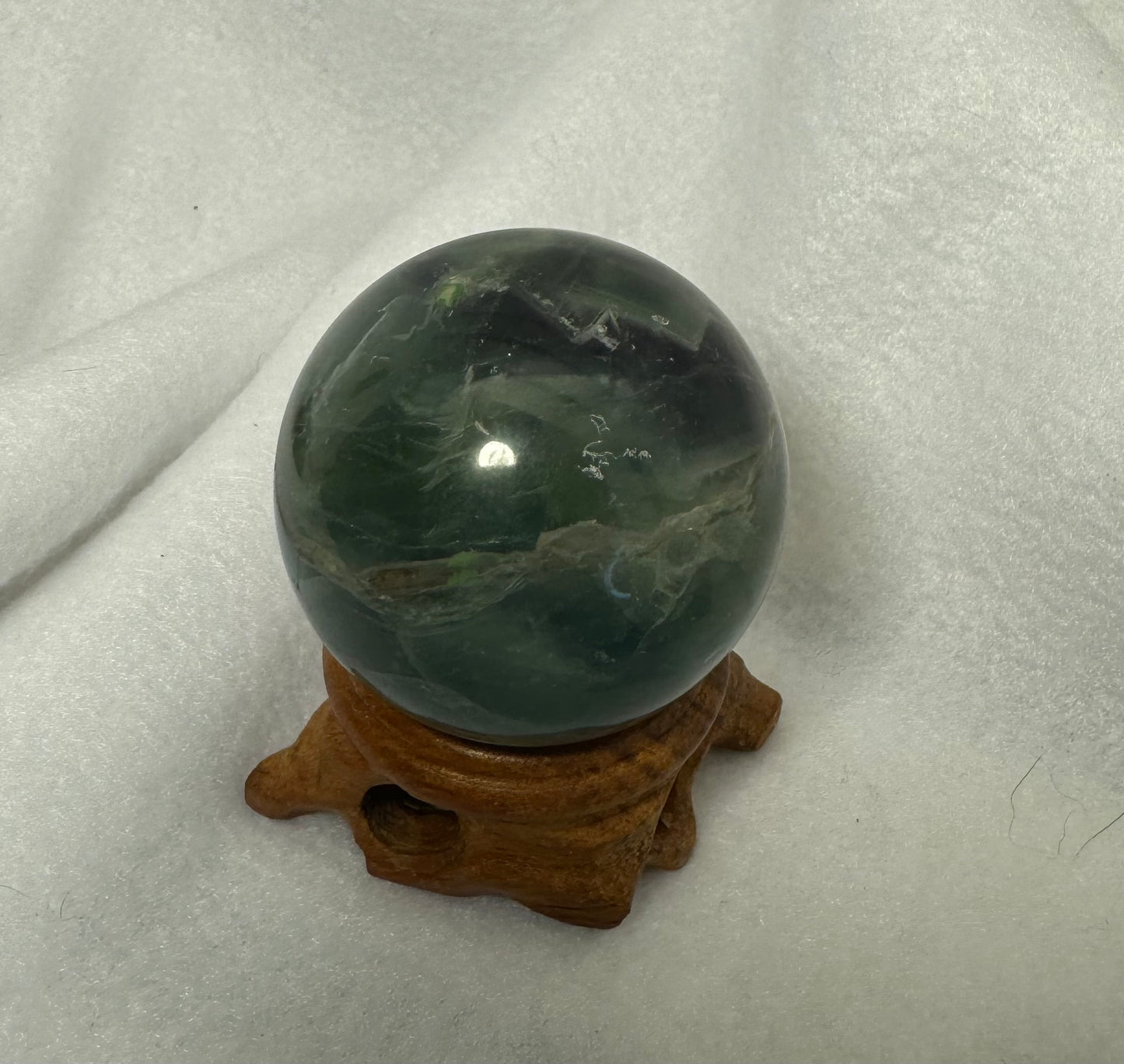 FLUORITE SPHERE-clarity, focus, spiritual expansion