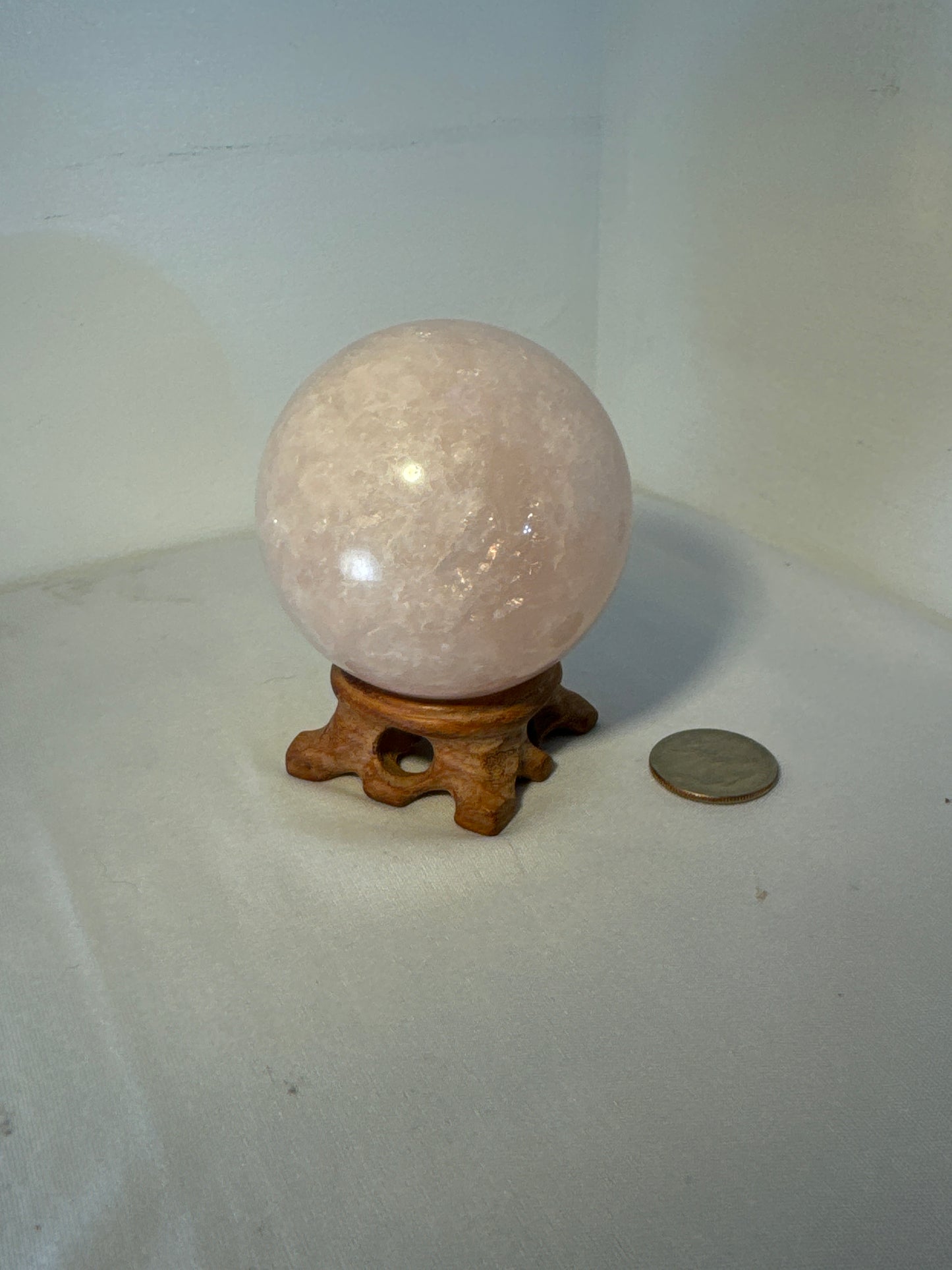 ROSE QUARTZ SPHERE-love, compassion, harmony