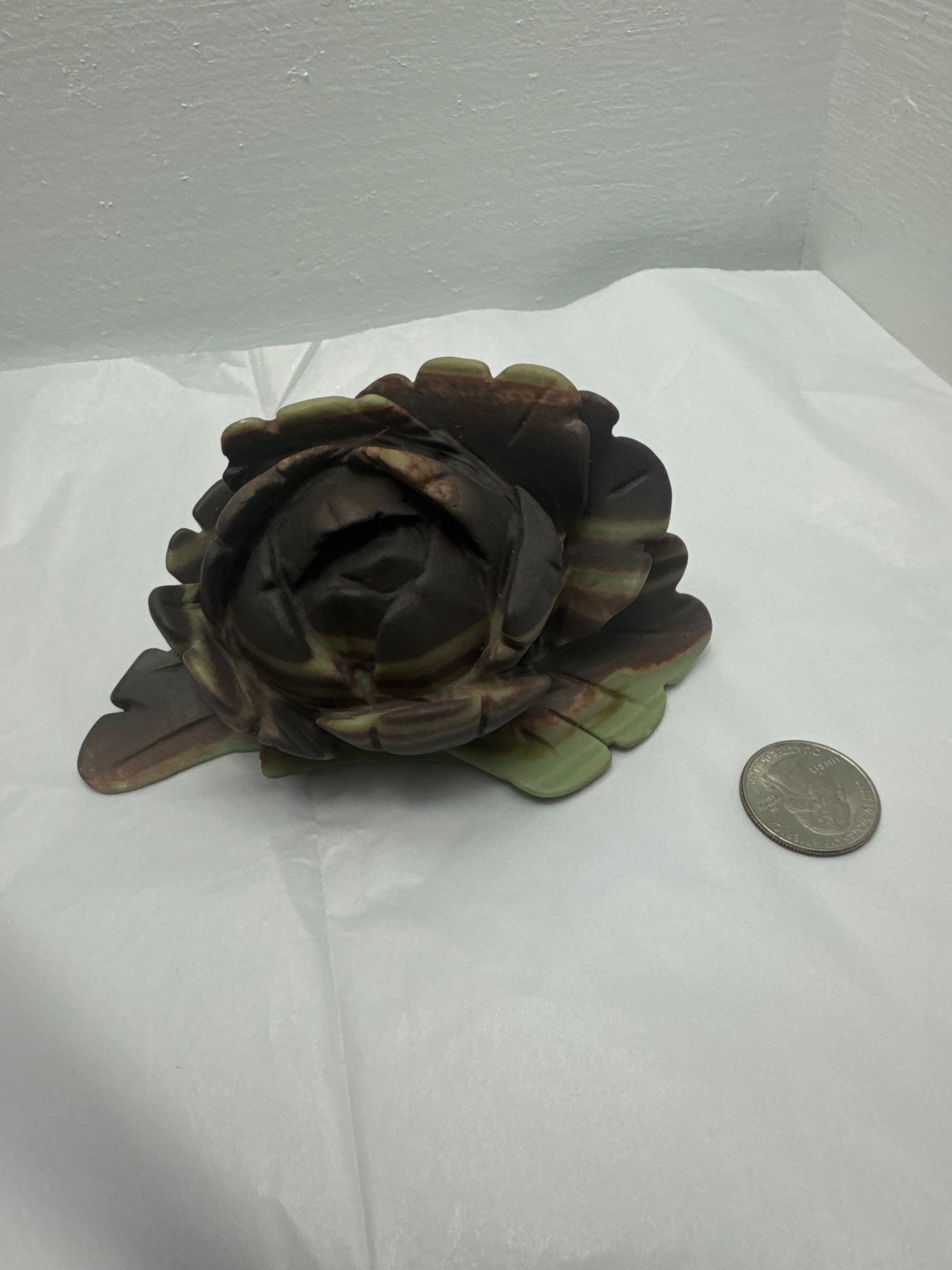 GREEN ZEBRA JASPER FLOWER-balance, growth, grounding
